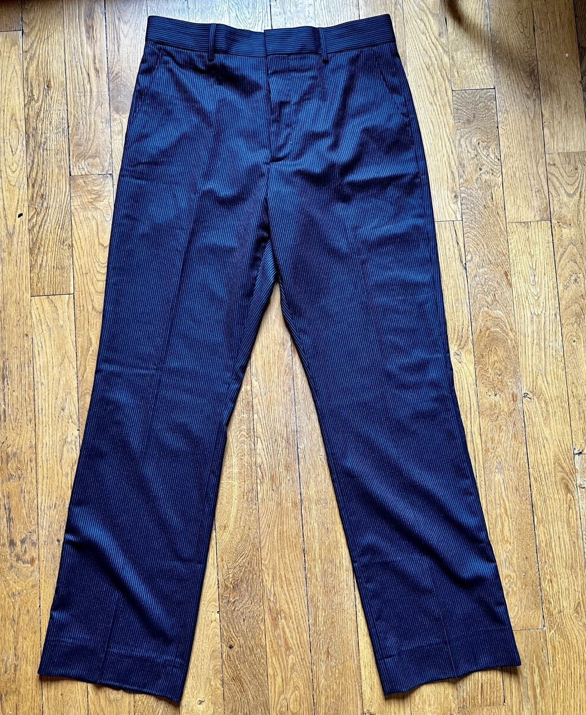 image of Acne Studios Philly T Wo Pinstripe in Navy, Men's (Size 32)