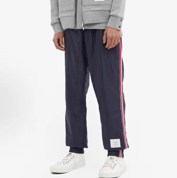 Thom Browne TB RWB stripe knit sweatpants men's navy size 3 NWT Size US 39 - 7 Thumbnail