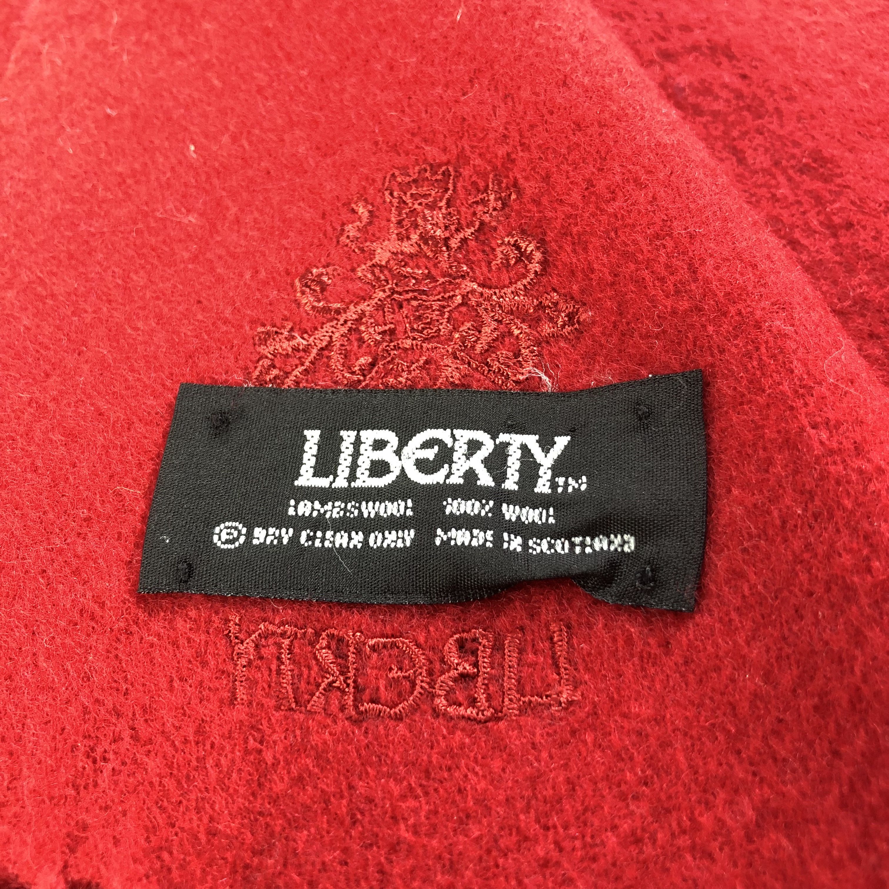Liberty Liberty Red Wool Scarf Muffler V1424 Size ONE SIZE - 4 Thumbnail