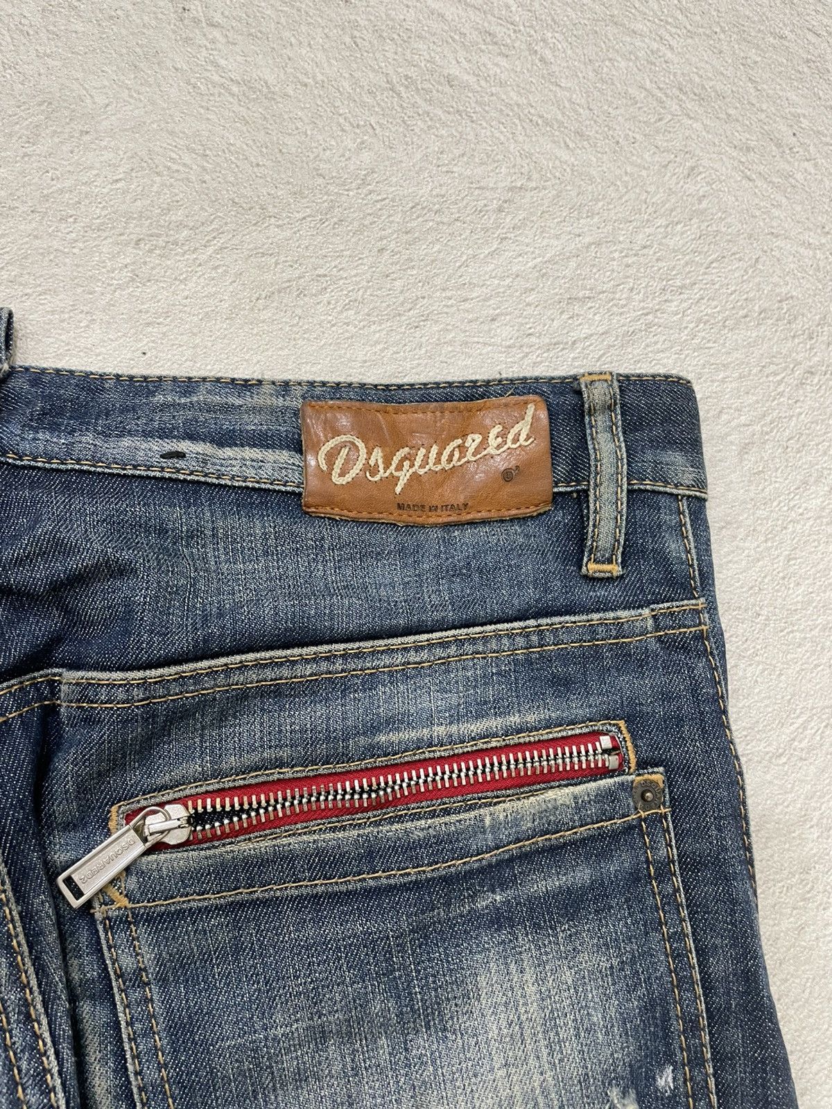 Japanese Brand 2000s Dsquared Mudwash Denim Ripped Jeans Distressed Y2K If6 Size US 34 / EU 50 - 12 Thumbnail