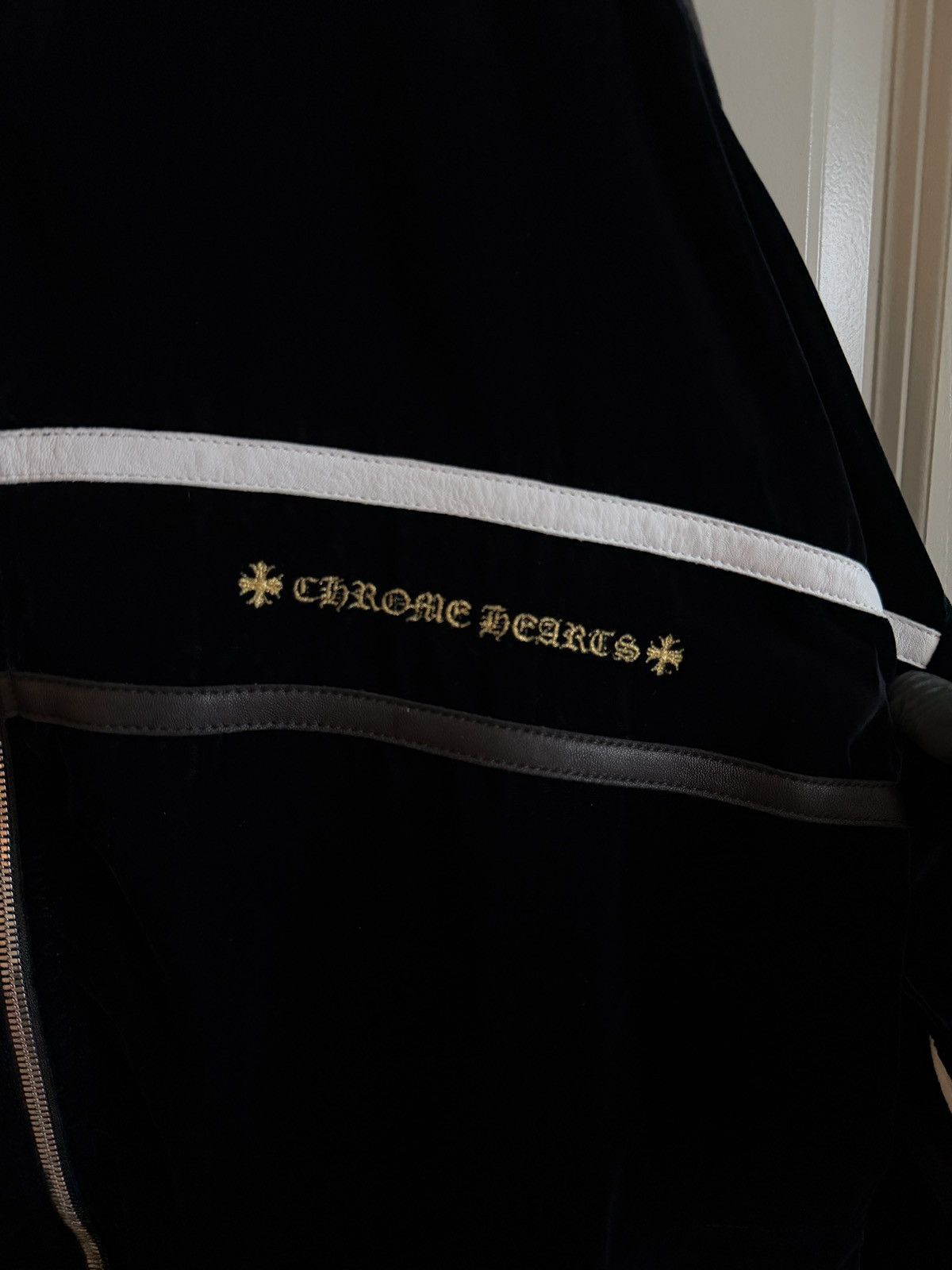 Chrome Hearts Chrome Hearts So It Goes Dark Navy Velour Jacket Sz XL Size US XL / EU 56 / 4 - 2 Thumbnail