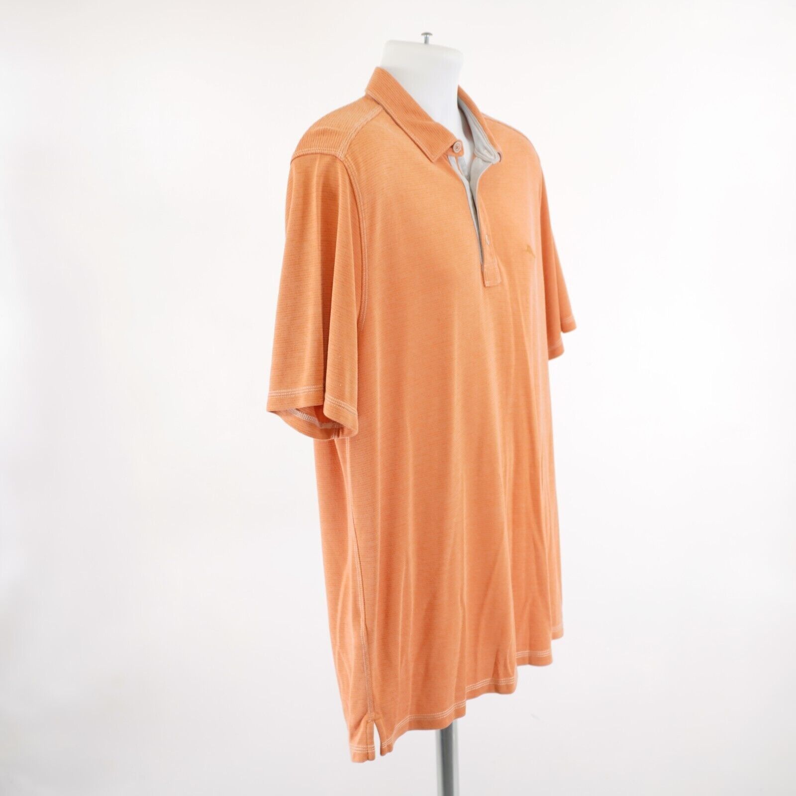Tommy Bahama Tommy Bahama Large Orange Polo Shirt Tencel Polyester Short Size US L / EU 52-54 / 3 - 8 Thumbnail