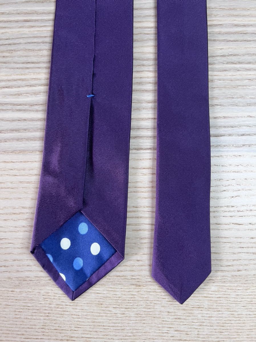Paul Smith Skinny purple tie, silk, made in Italy, worn x 3 Size ONE SIZE - 9 Thumbnail