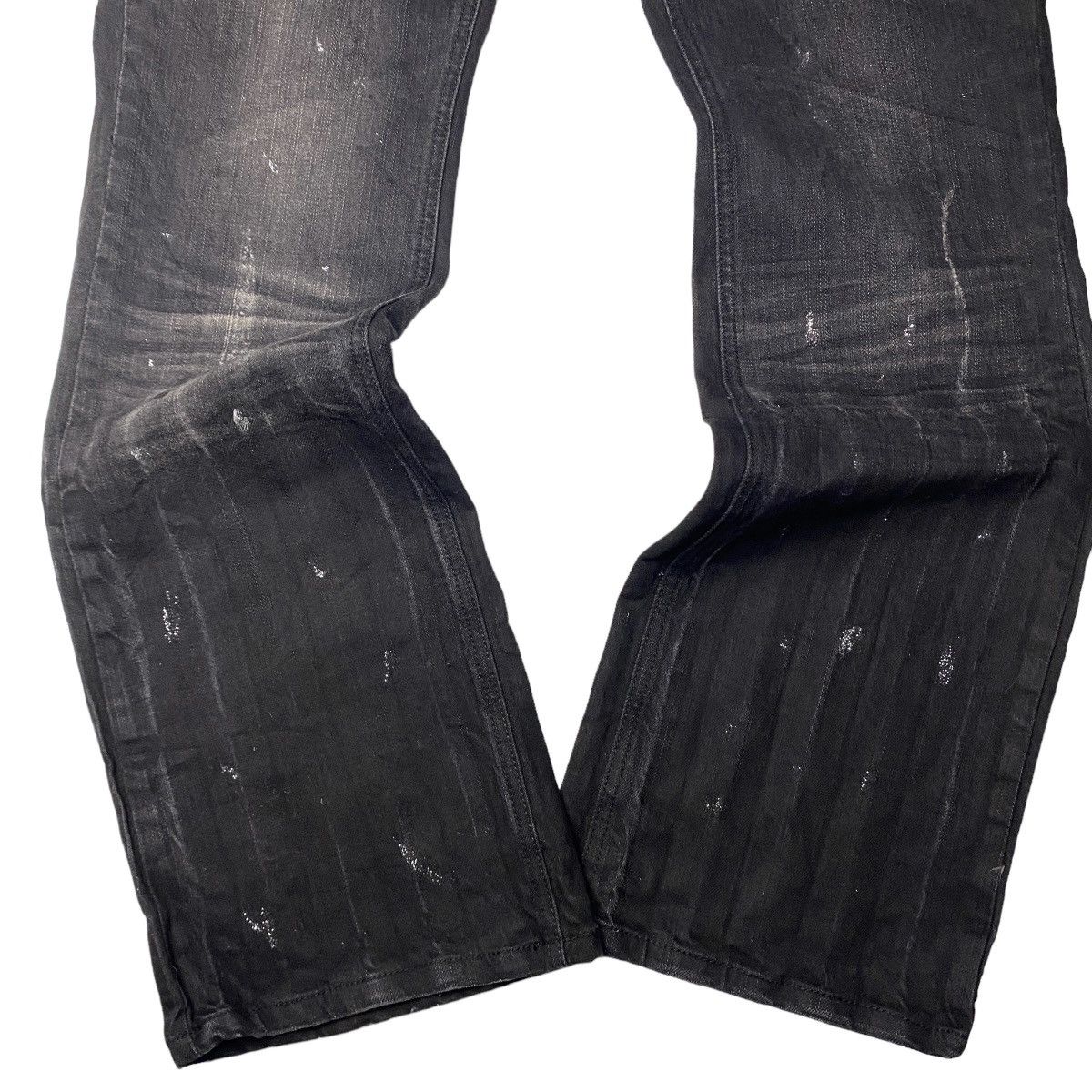 If Six Was Nine Japanese Flared Seawash Studded Glitter Jeans Size US 29 - 5 Thumbnail