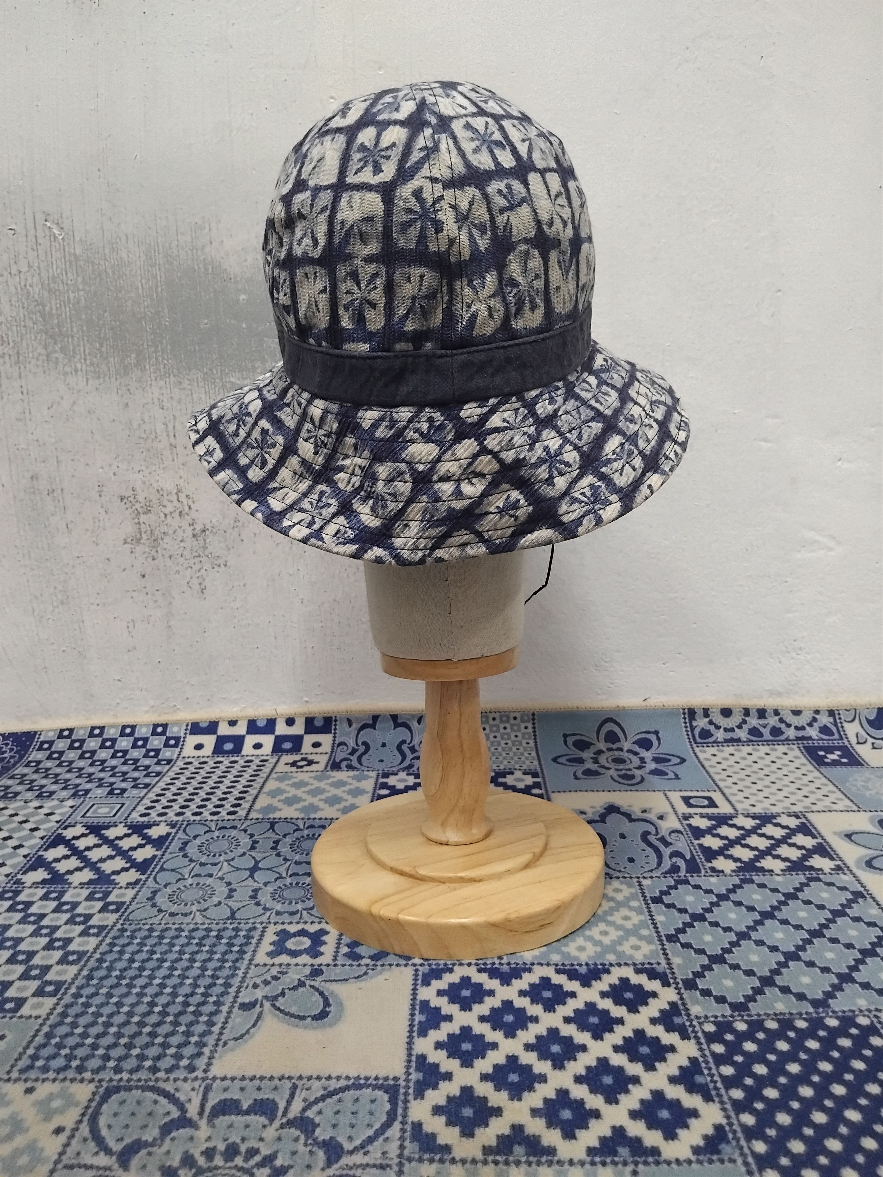 PPFM 💥Abstract blue japan style hat Size ONE SIZE - 6 Thumbnail