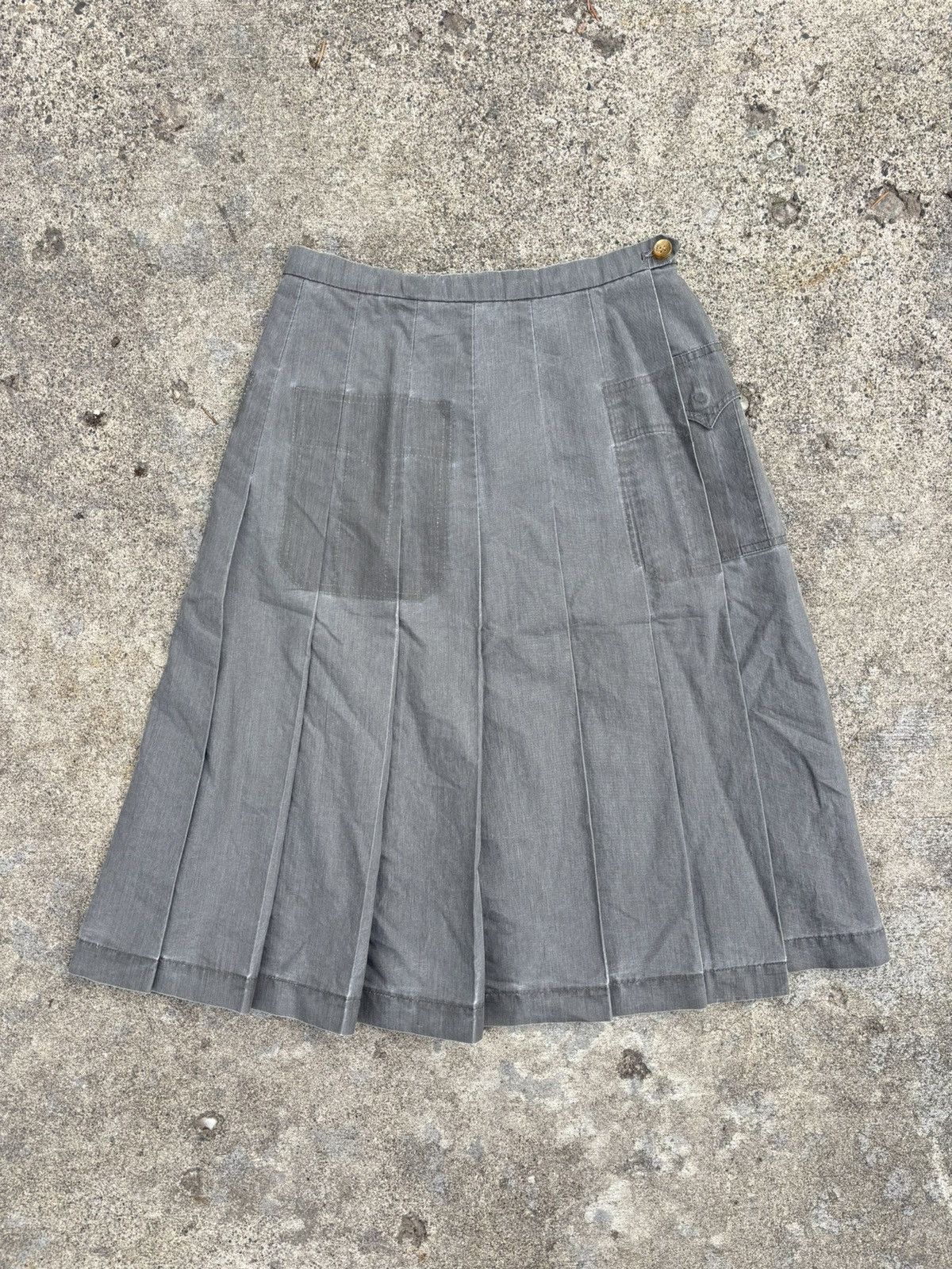 Undercover Under Cover Jun Takahashi pleated skirt ss99 ‘Relief’ Size 23" - 1 Thumbnail