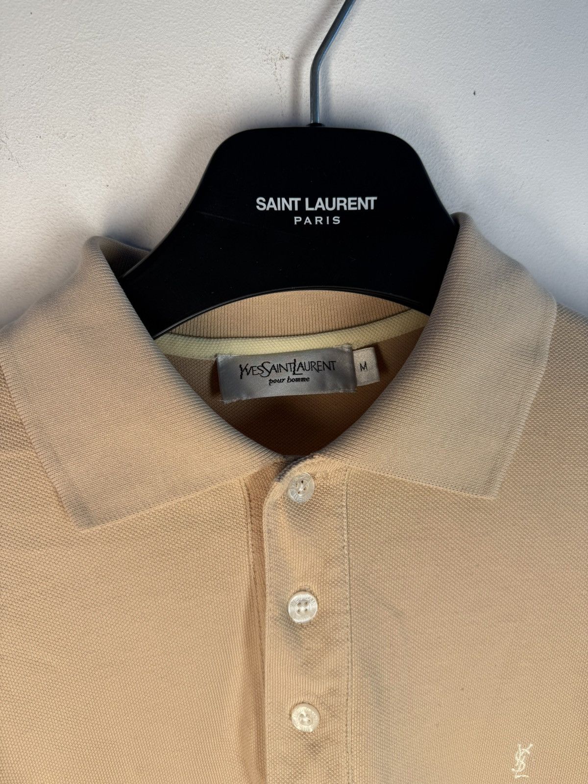 Yves Saint Laurent Beige YSL Polo Shirt Tan YSL T-shirt Size US M / EU 48-50 / 2 - 7 Thumbnail