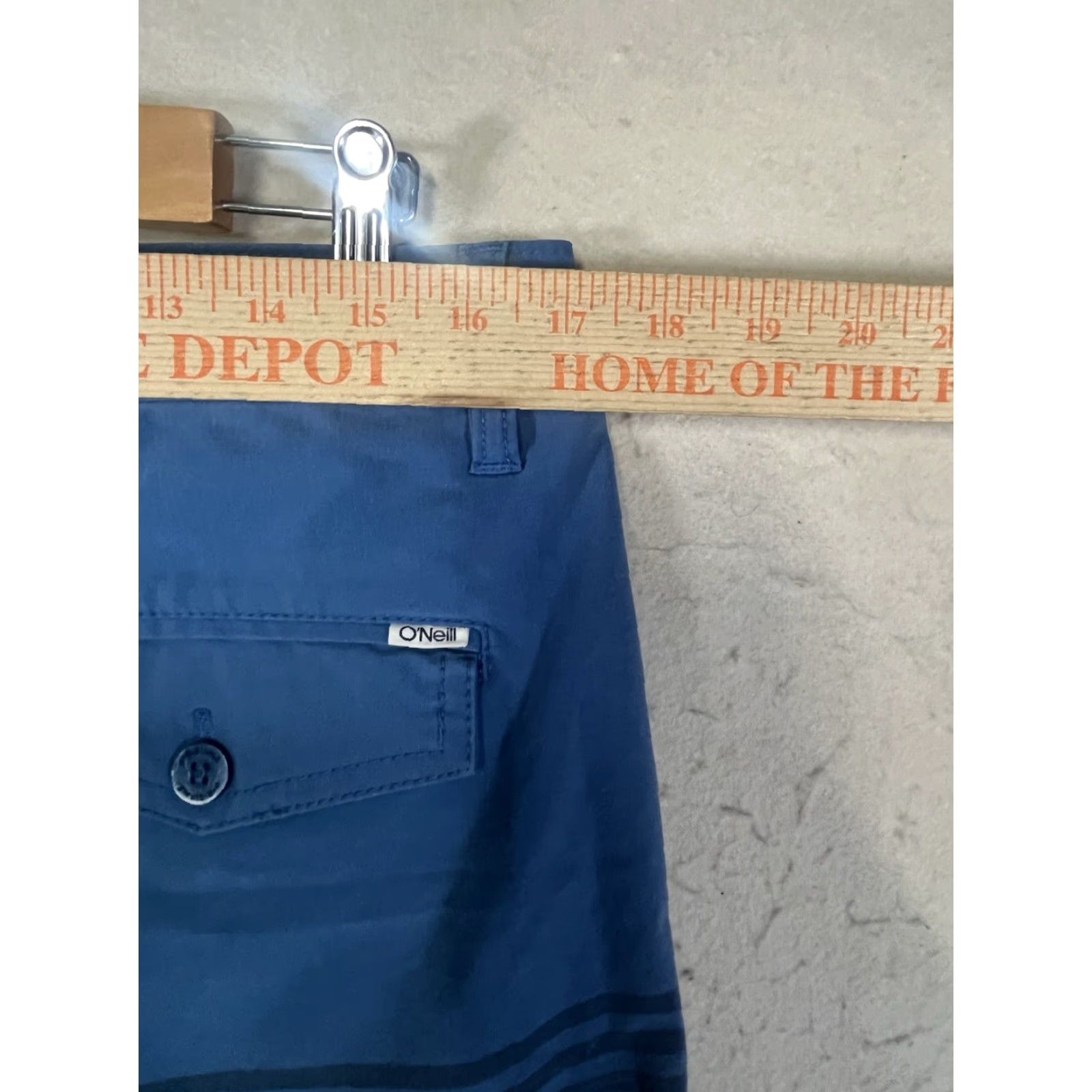 O'Neill O'Neill Shorts Blue Stripe Hybrid Walk Chino Golf Casual Beach Men’s 32 Size US 32 / EU 48 - 3 Thumbnail