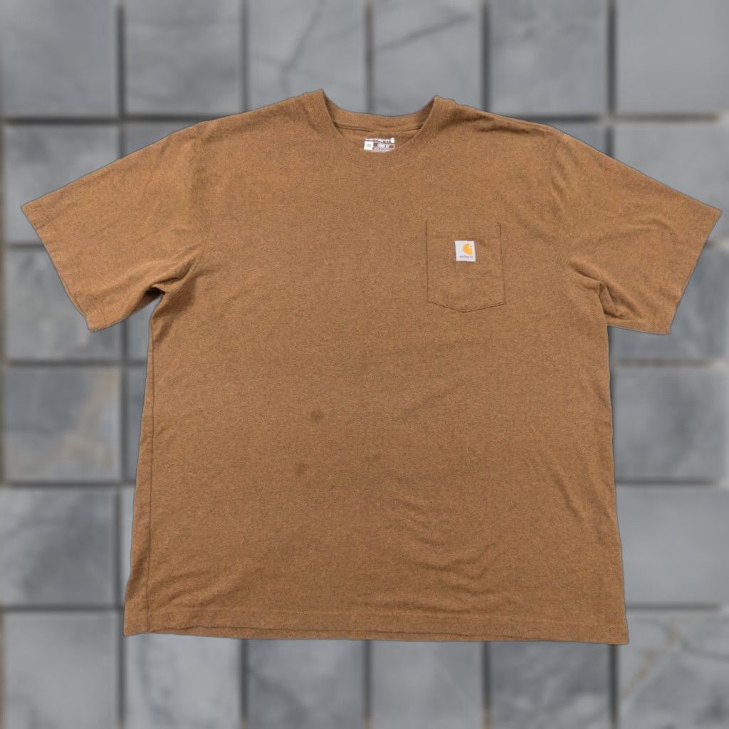 Carhartt Carhartt Brown Pocket T-Shirt Adult 2XL Short Sleeve Regular Fit Workwear Outdoors Mens Size US XXL / EU 58 / 5 - 1 Thumbnail