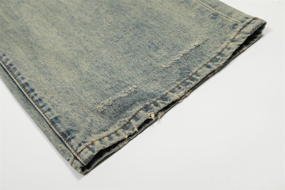 Japanese Brand × Jean American punk distressed men's all-match loose washed jeans Size US 32 / EU 48 - 6 Thumbnail