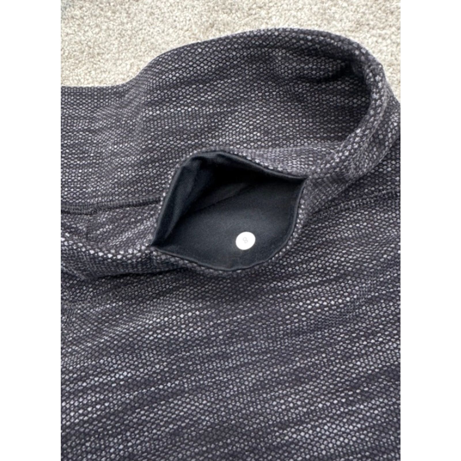 Lululemon Lululemon Wunder Under Pant Women's 10 Black Tweed Pocket Pockets Inseam 28.5" Ankle Skinny Slim Chevron Pattern Size 32" / US 10 / IT 46 - 5 Thumbnail