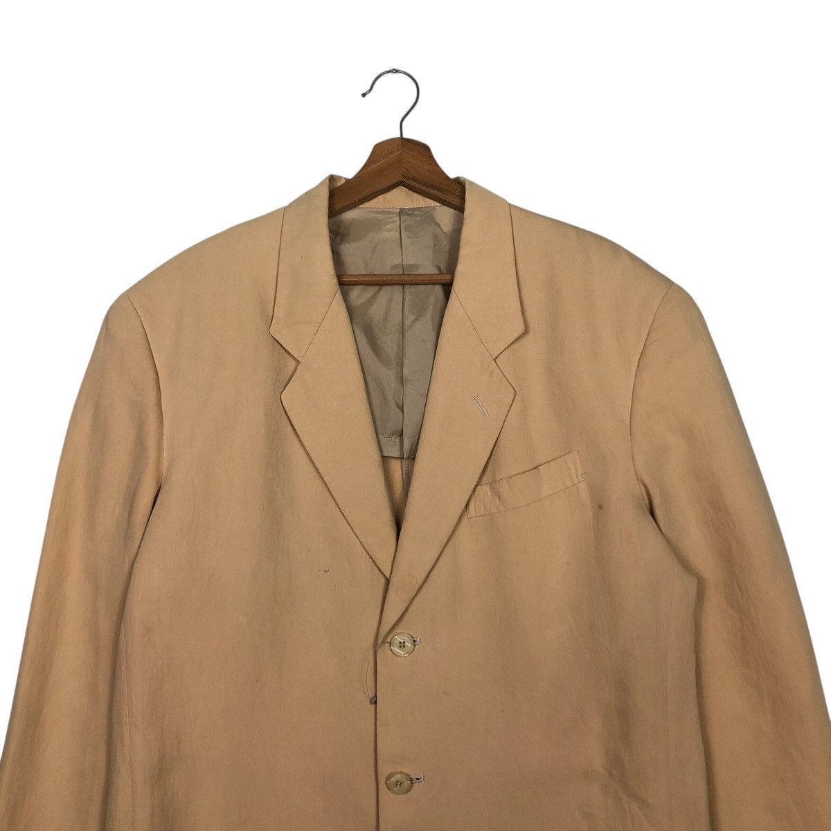Japanese Brand Kenzo Paris Oversized Beige Cotton Blazer — Archival Look Size US M / EU 48-50 / 2 - 4 Thumbnail