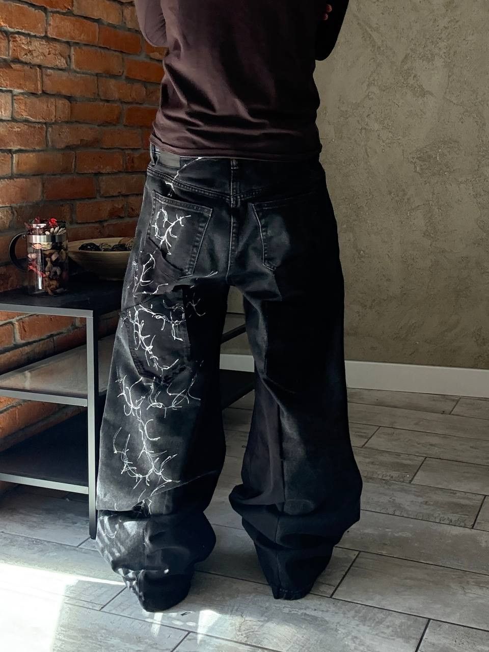 Japanese Brand rare flared black handmade streetwear jeans Size US 34 / EU 50 - 2 Thumbnail