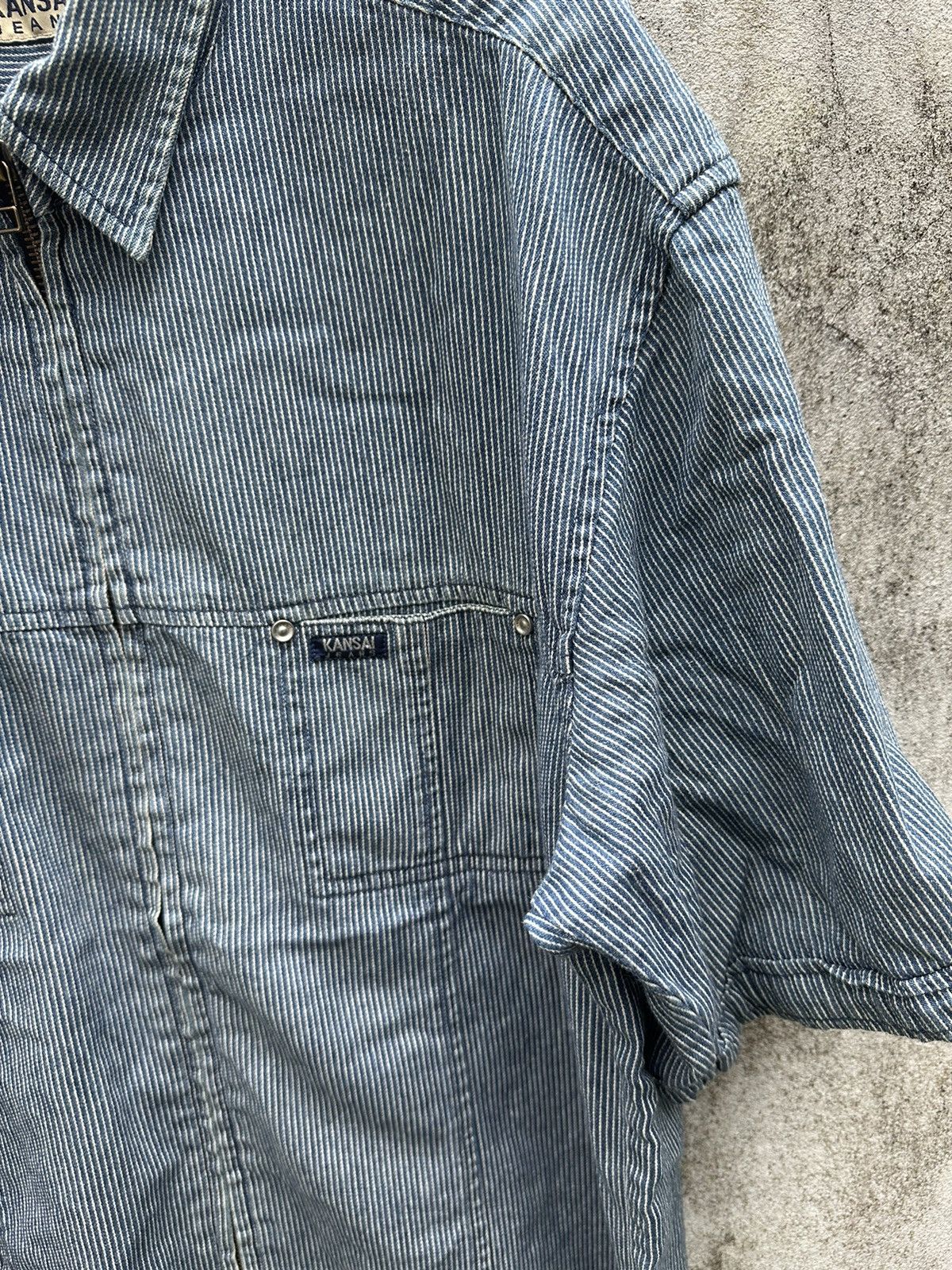 Kansai Yamamoto Kansai hikori denim zipper shirts Size US L / EU 52-54 / 3 - 5 Thumbnail