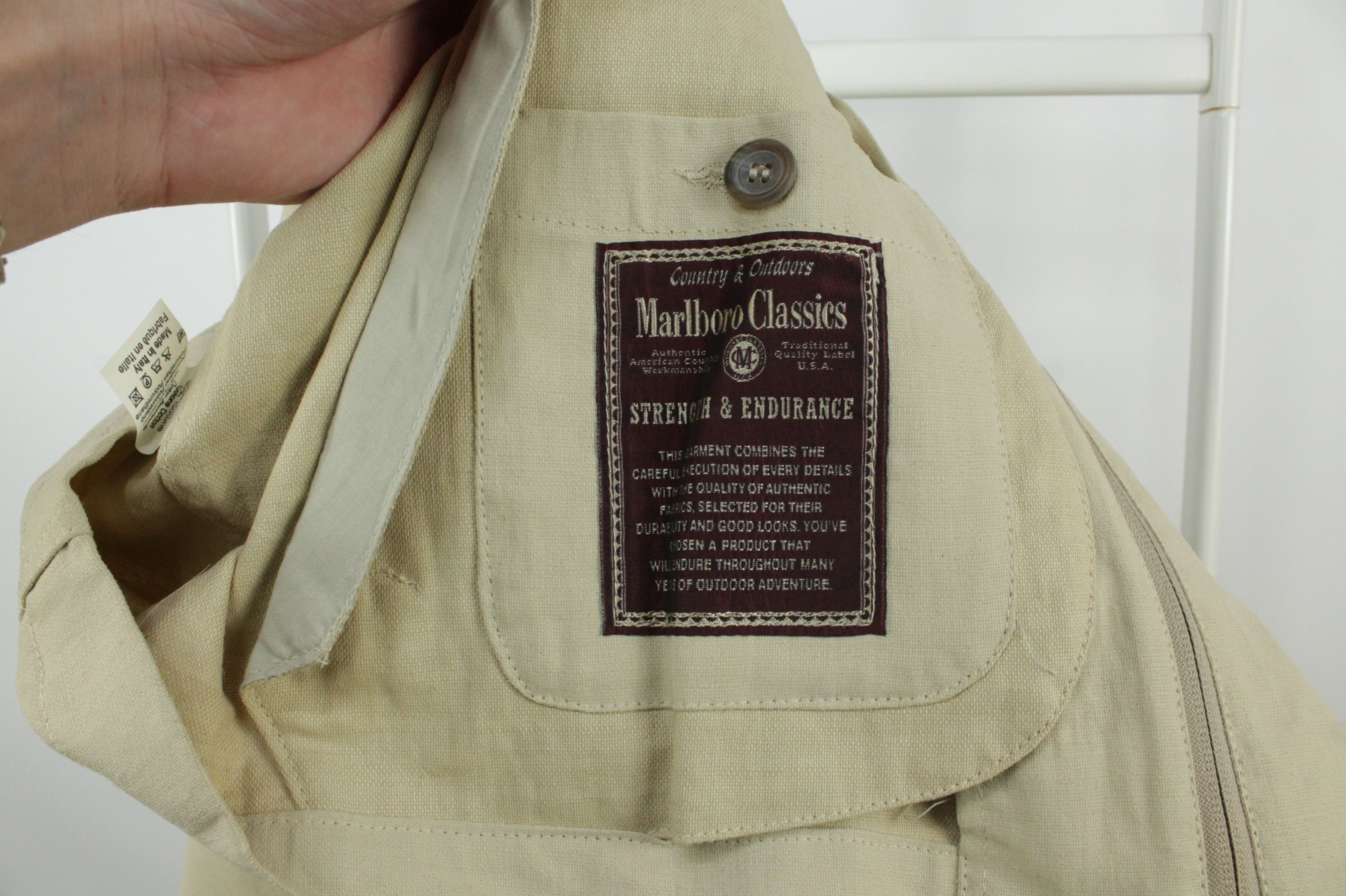 Marlboro Dead stock Vintage Marlboro LinenCotton Stretch Blend Jacket Size US M / EU 48-50 / 2 - 9 Thumbnail