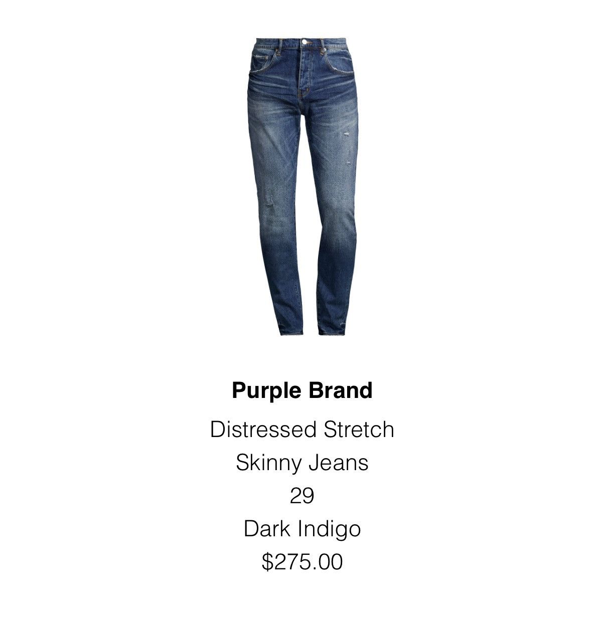 Purple Brand Purple Brand Jeans - Dark Indigo Size US 29 - 6 Thumbnail