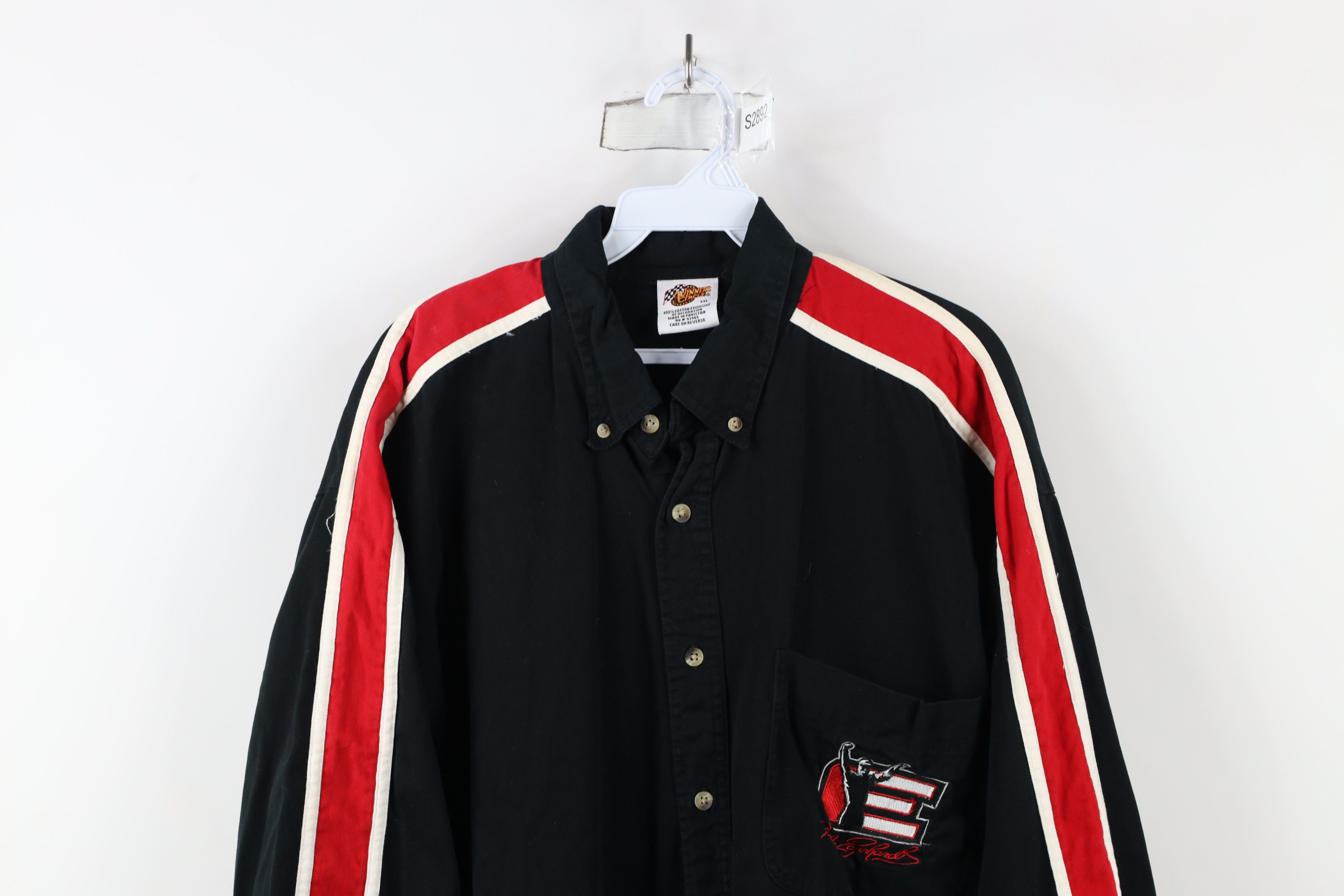 Vintage Vintage 90s NASCAR Earnhardt Racing Button Down Shirt Black Size US XXL / EU 58 / 5 - 2 Thumbnail