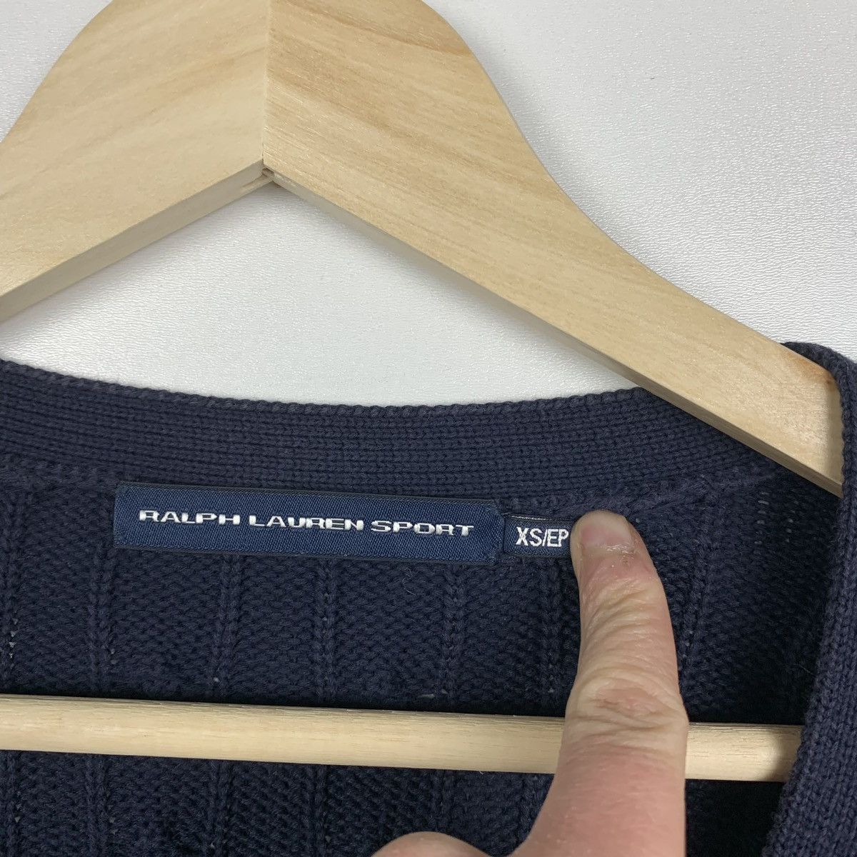 Ralph Lauren Sport Vintage Ralph Lauren Sport Cable Knit Cardigan Navy Blue XS Size XS / US 0-2 / IT 36-38 - 7 Thumbnail