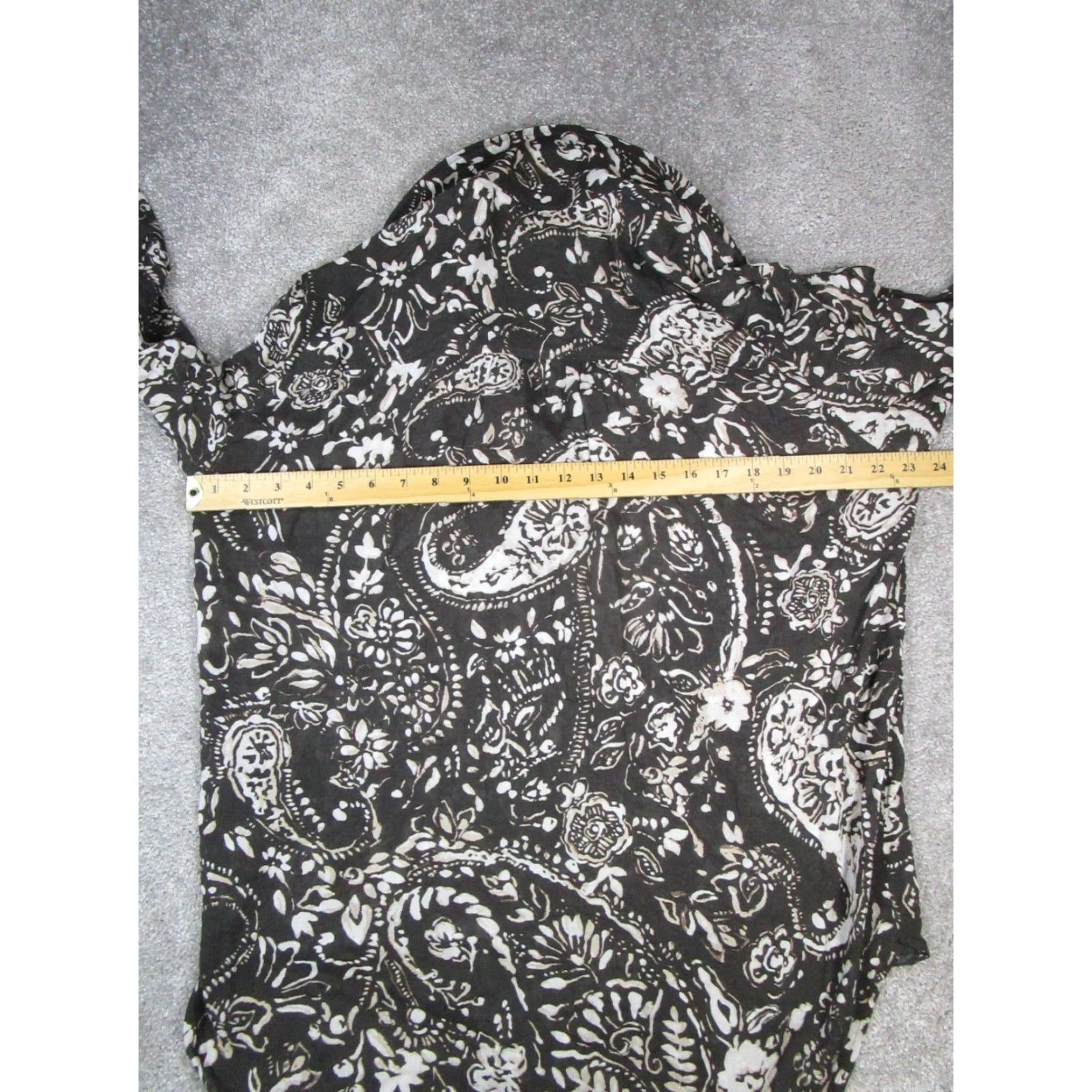 Vintage VINTAGE Pilcro Shirt Women L Brown Beige Paisley Button-Up Knit long sleeve Casual Collar Women's Regular Fit Size L / US 10 / IT 46 - 5 Thumbnail