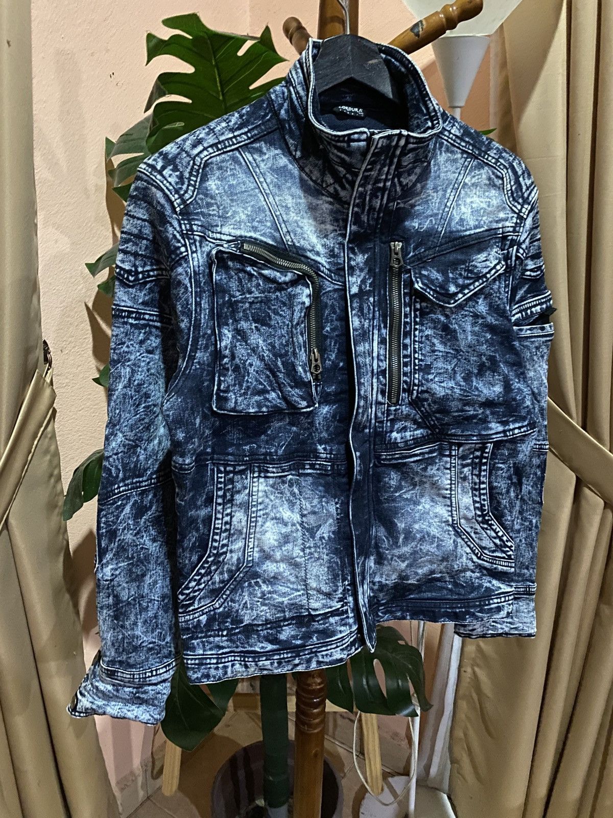 Japanese Brand Cordura Denim Jacket Procore Blue Wash – Rugged Workwear Size US M / EU 48-50 / 2 - 5 Thumbnail