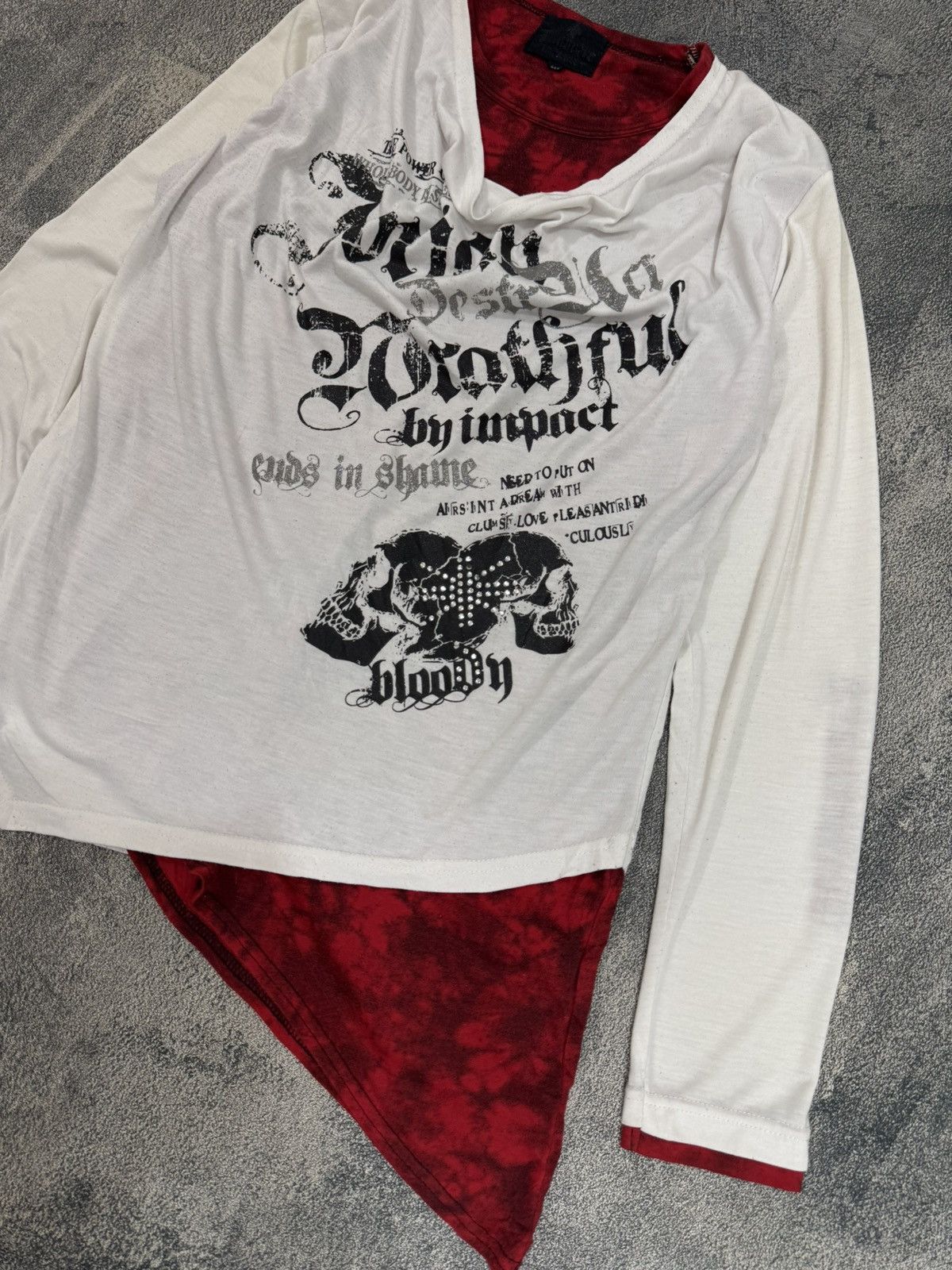 Japanese Brand Beumere poem double Layer punk sleeve Size US M / EU 48-50 / 2 - 3 Thumbnail