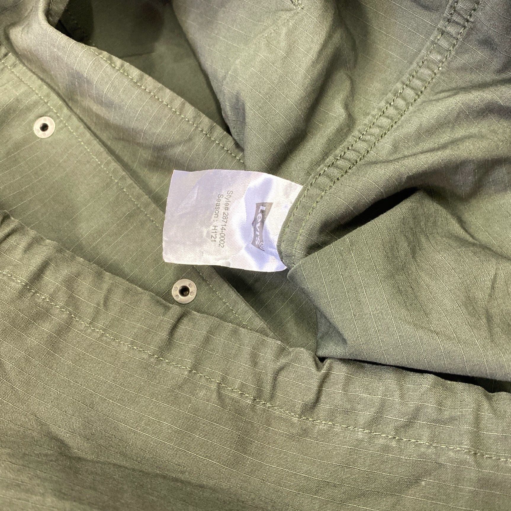 Levi's Levi’s Jacket Shirt Men’s Small Green Ripstop Jacket Green Sample Size US S / EU 44-46 / 1 - 5 Thumbnail
