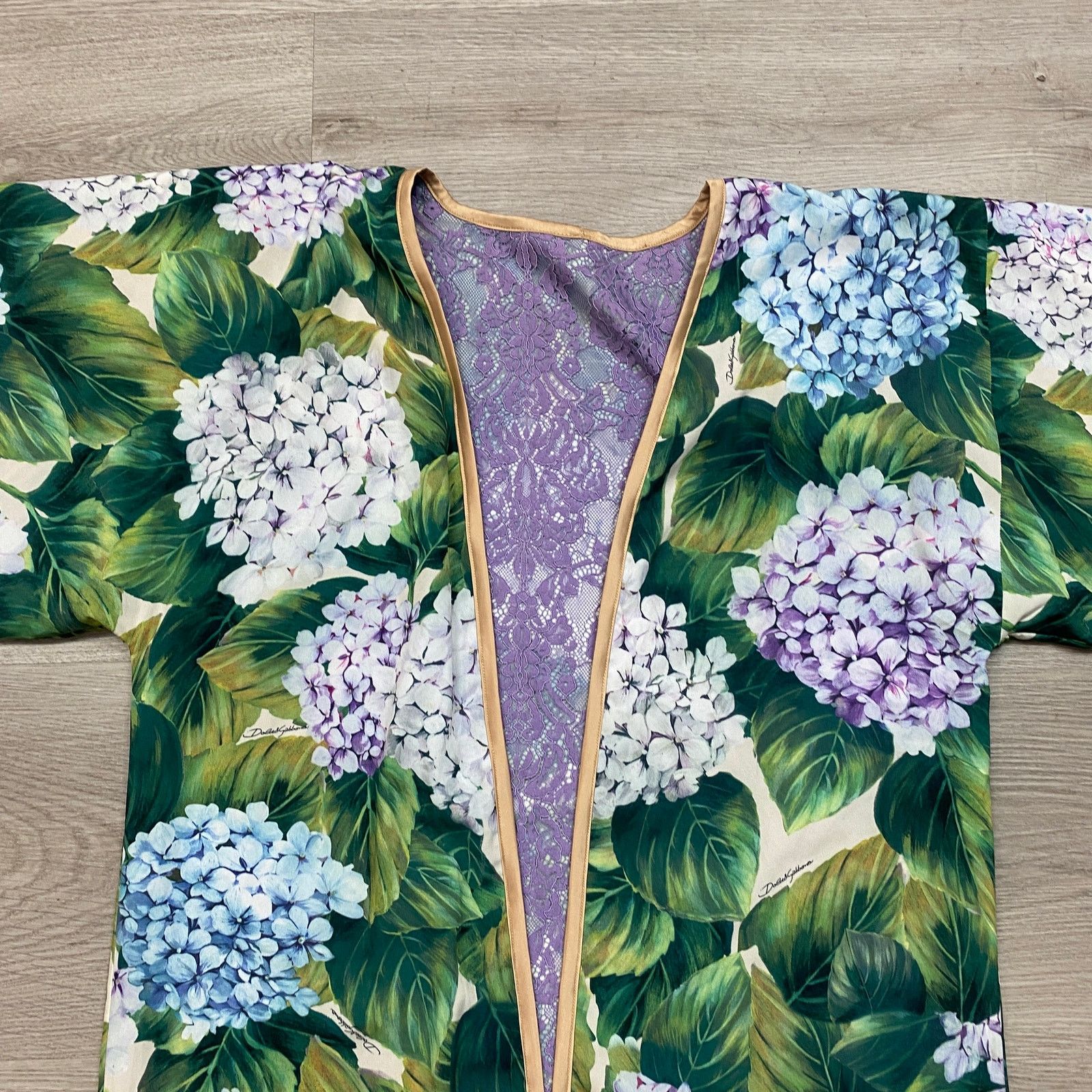 Dolce & Gabbana Rare Dolce & Gabbana Silk Lace Lined Hortensia Kimono 38 Size XS / US 0-2 / IT 36-38 - 2 Thumbnail