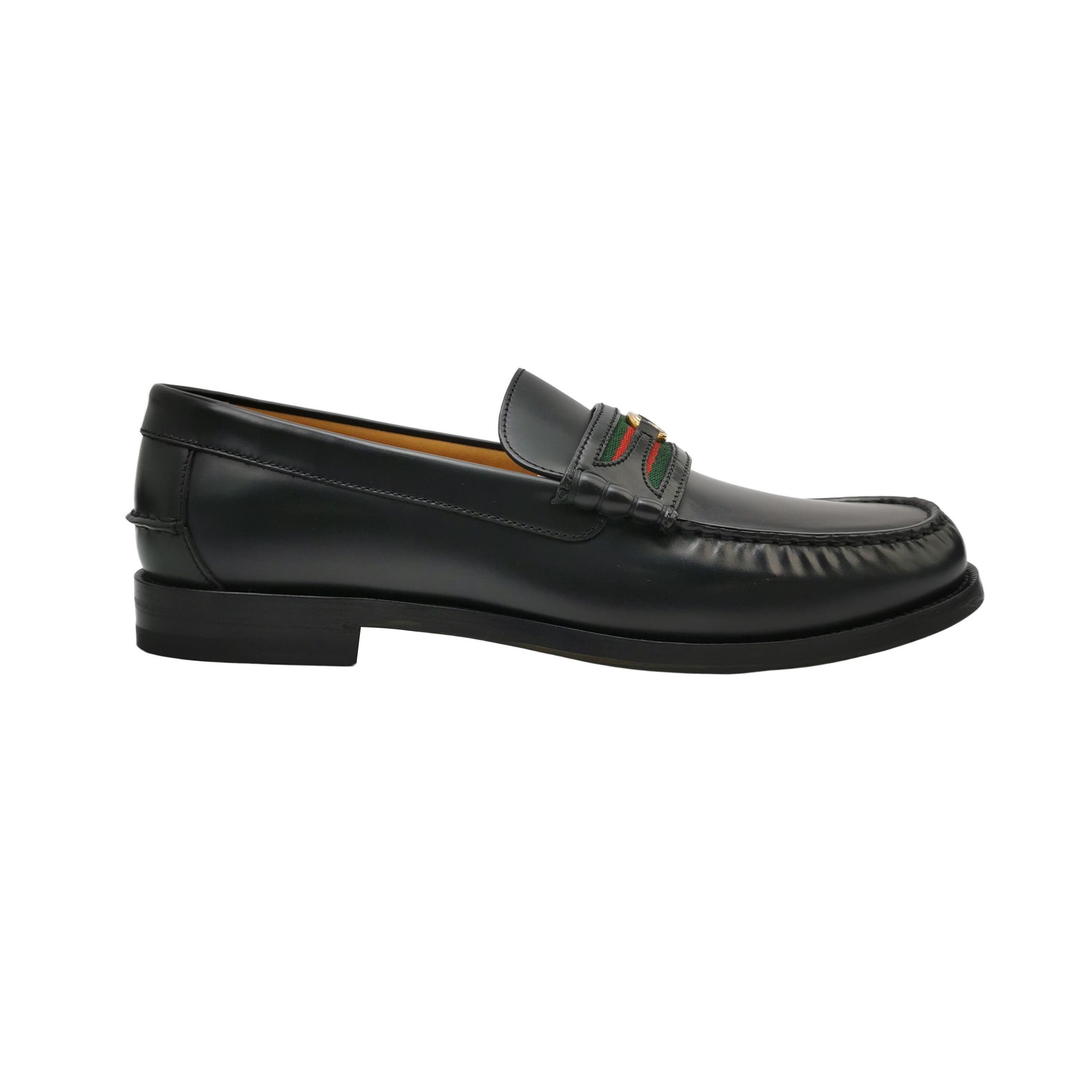 Gucci Gucci Interlocking G Web Stripe Loafers 11 Size US 12 / EU 45 - 1 Thumbnail