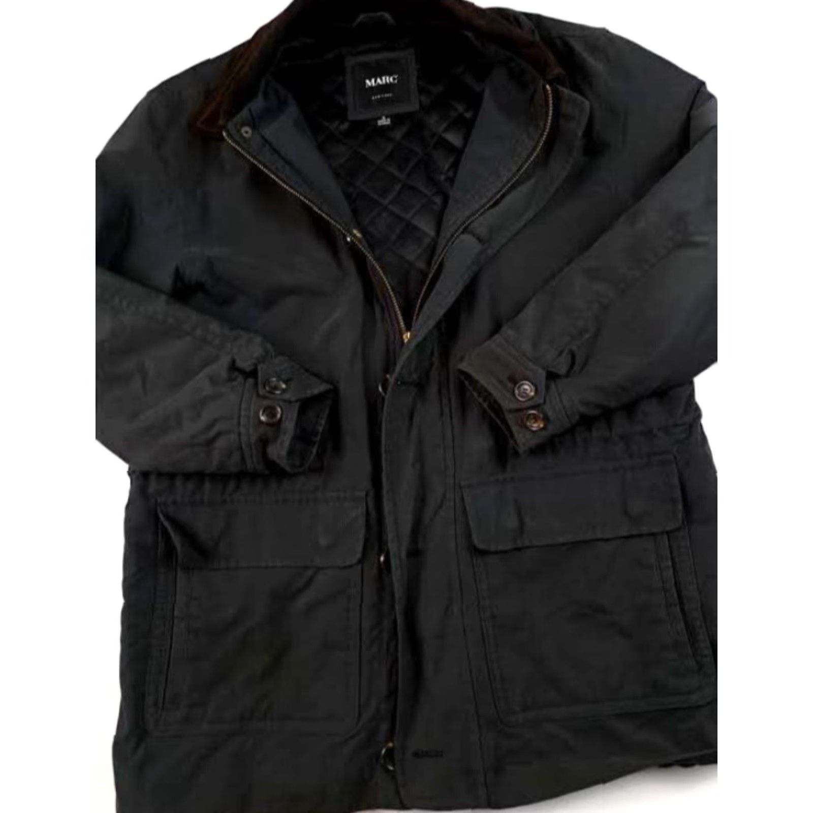 Vintage Marc New York Coat Nylon Quilted Insulated Barn Style Coat Dark Green Small Men Regular Size US S / EU 44-46 / 1 - 4 Thumbnail