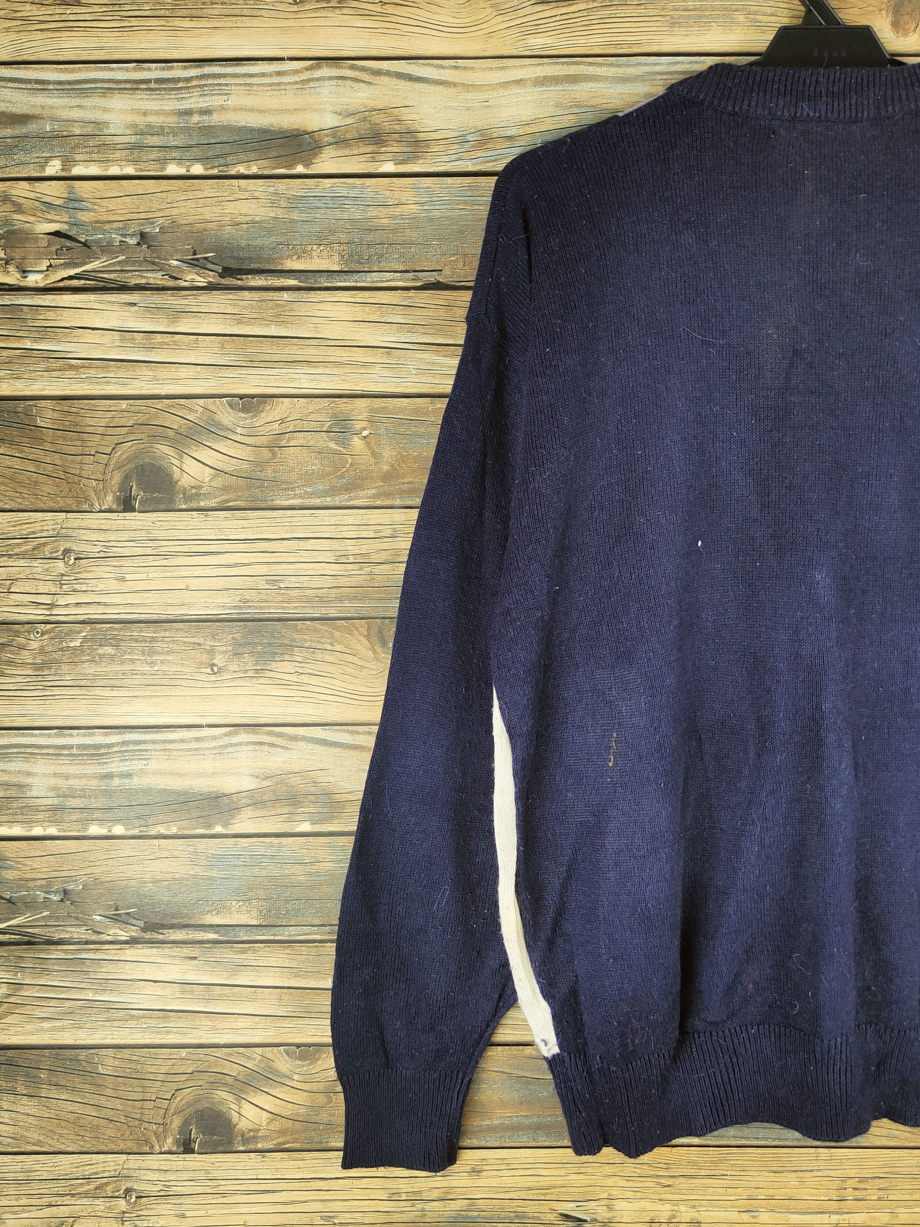 Japanese Brand DL Creek Keeper Navy Knitwear Cardigans #46-559 Size US L / EU 52-54 / 3 - 8 Thumbnail