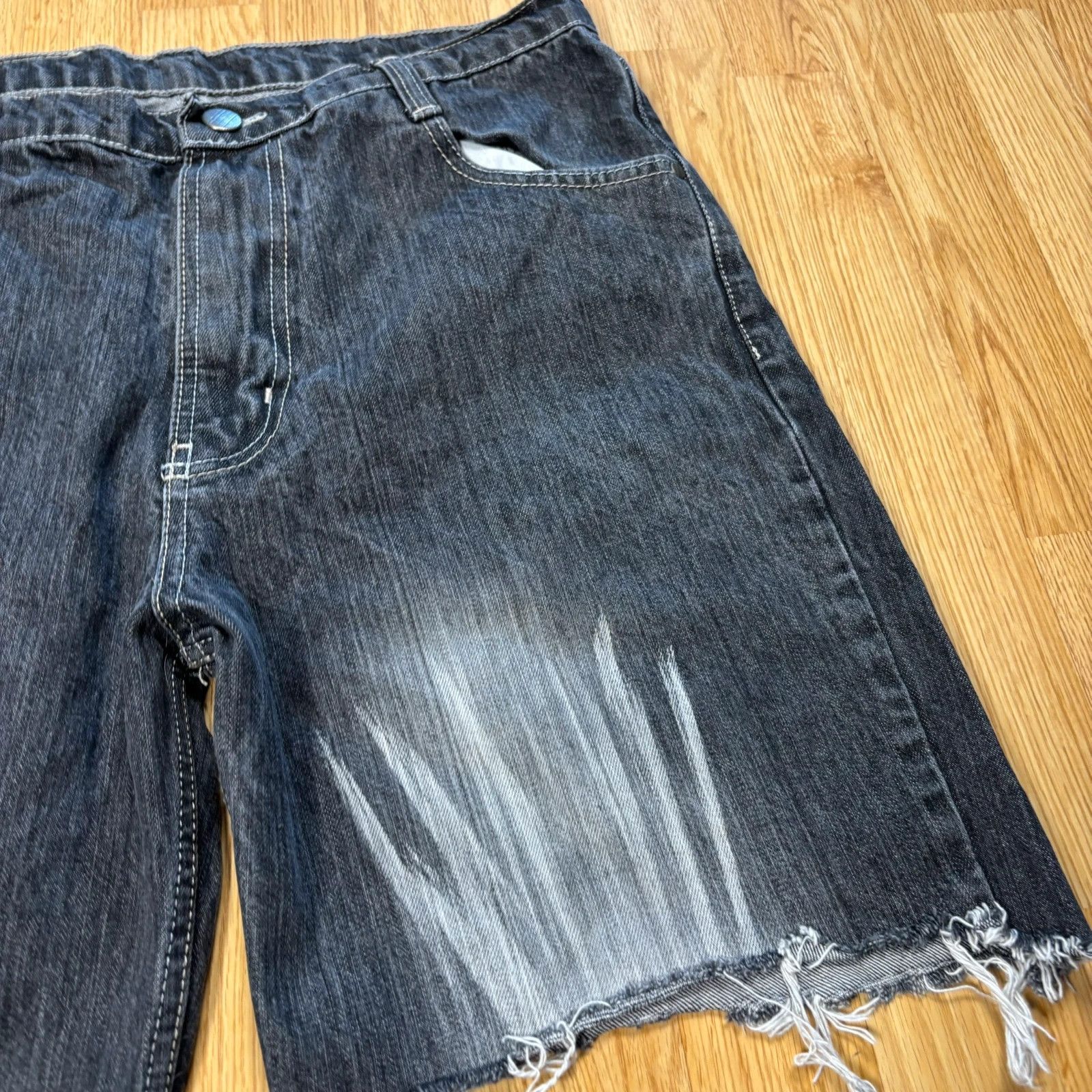 Japanese Brand Raw Blue Denim Shorts W34 Size US 34 / EU 50 - 4 Thumbnail