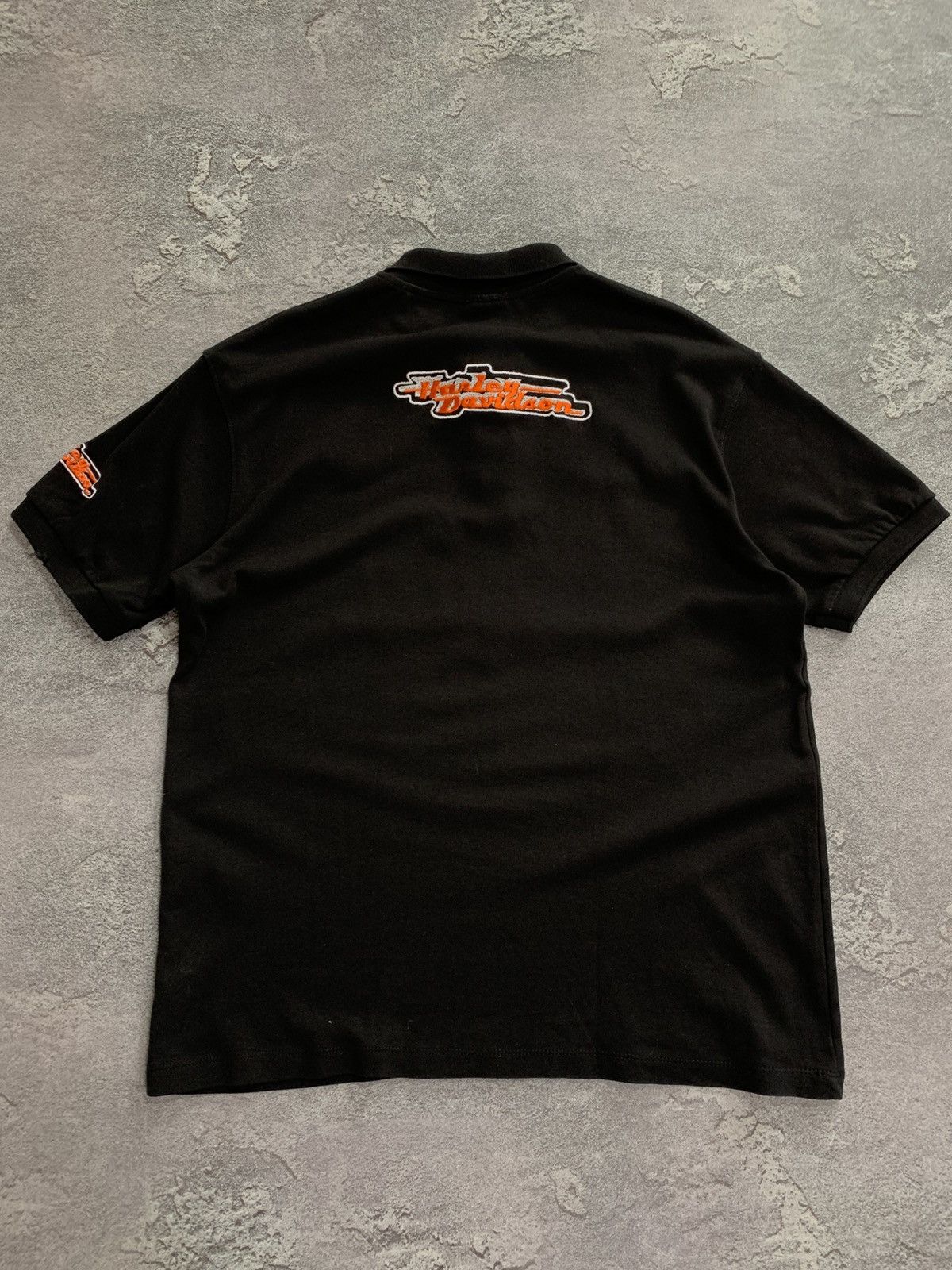 Harley Davidson VTG🔥 Harley Davidson Patch Logo Polo Shirt Size men’s L/XL Size US L / EU 52-54 / 3 - 5 Thumbnail