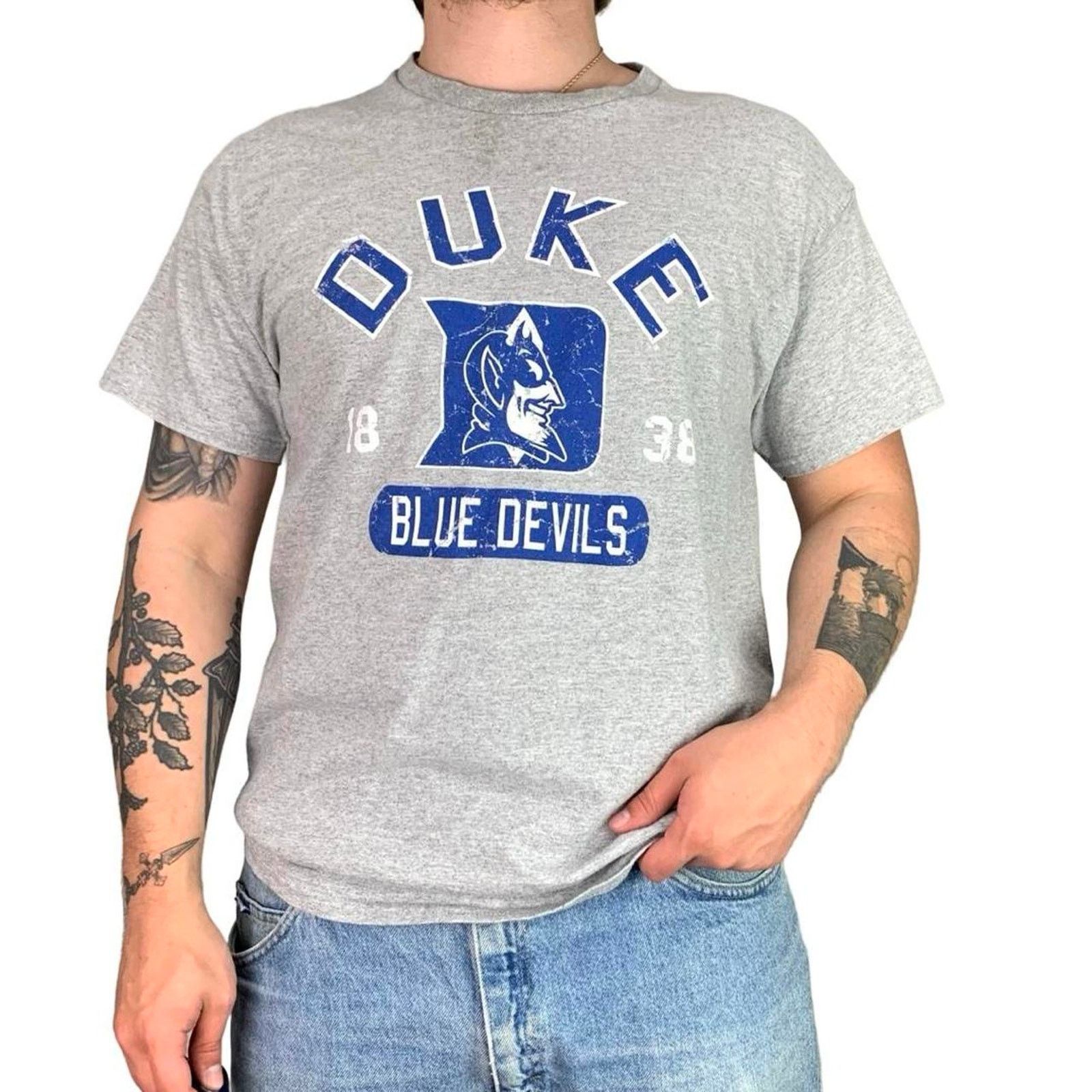 Vintage Vintage Duke University Blue Devils T-shirt Size US L / EU 52-54 / 3 - 2 Thumbnail