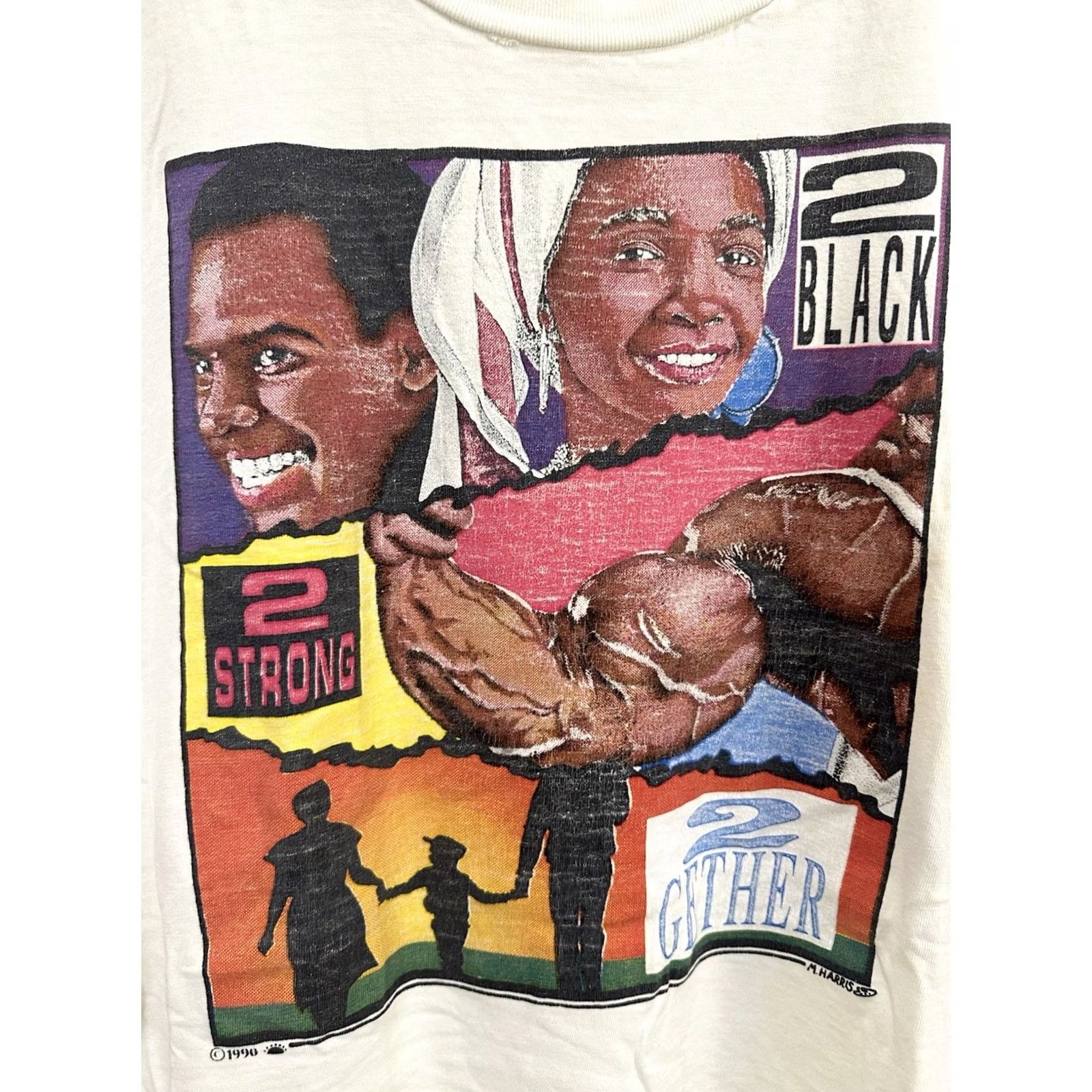 Vintage VINTAGE 2 Black 2 Strong 2 Together HBCU African History Buff T-Shirt L Mens Size US L / EU 52-54 / 3 - 2 Thumbnail