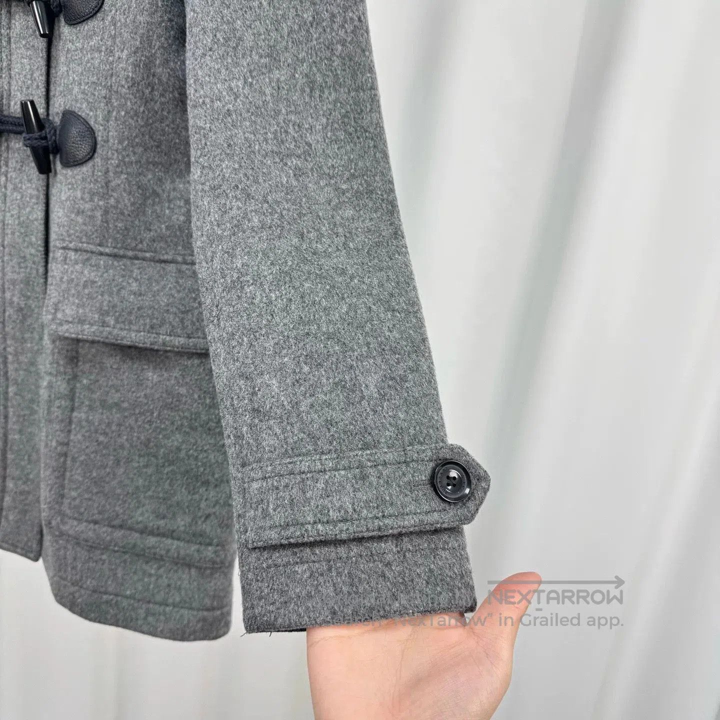 Burberry gray plaid wool coat with hood. Size M / US 6-8 / IT 42-44 - 4 Thumbnail