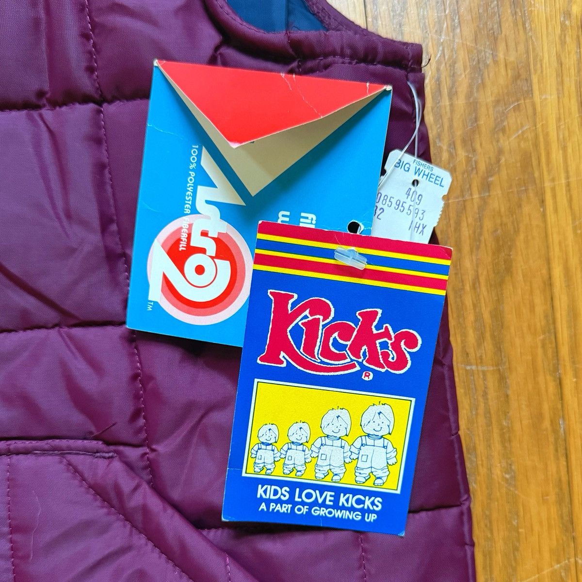Kickers Vintage 1980’s Deadstock BNWT Kicks Puffer Vest Size US L / EU 52-54 / 3 - 4 Thumbnail