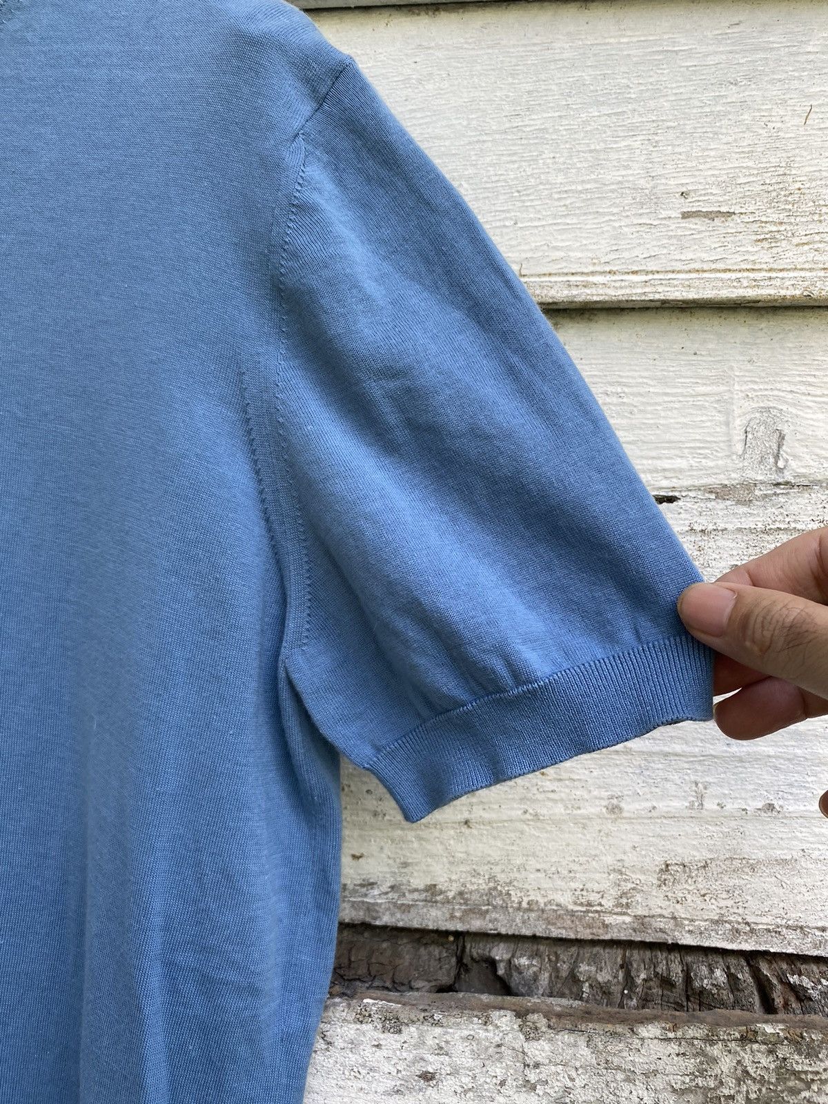 Prada × Vintage VintagePrada Classic Style Short Sleeve Sweater Size US M / EU 48-50 / 2 - 2 Thumbnail