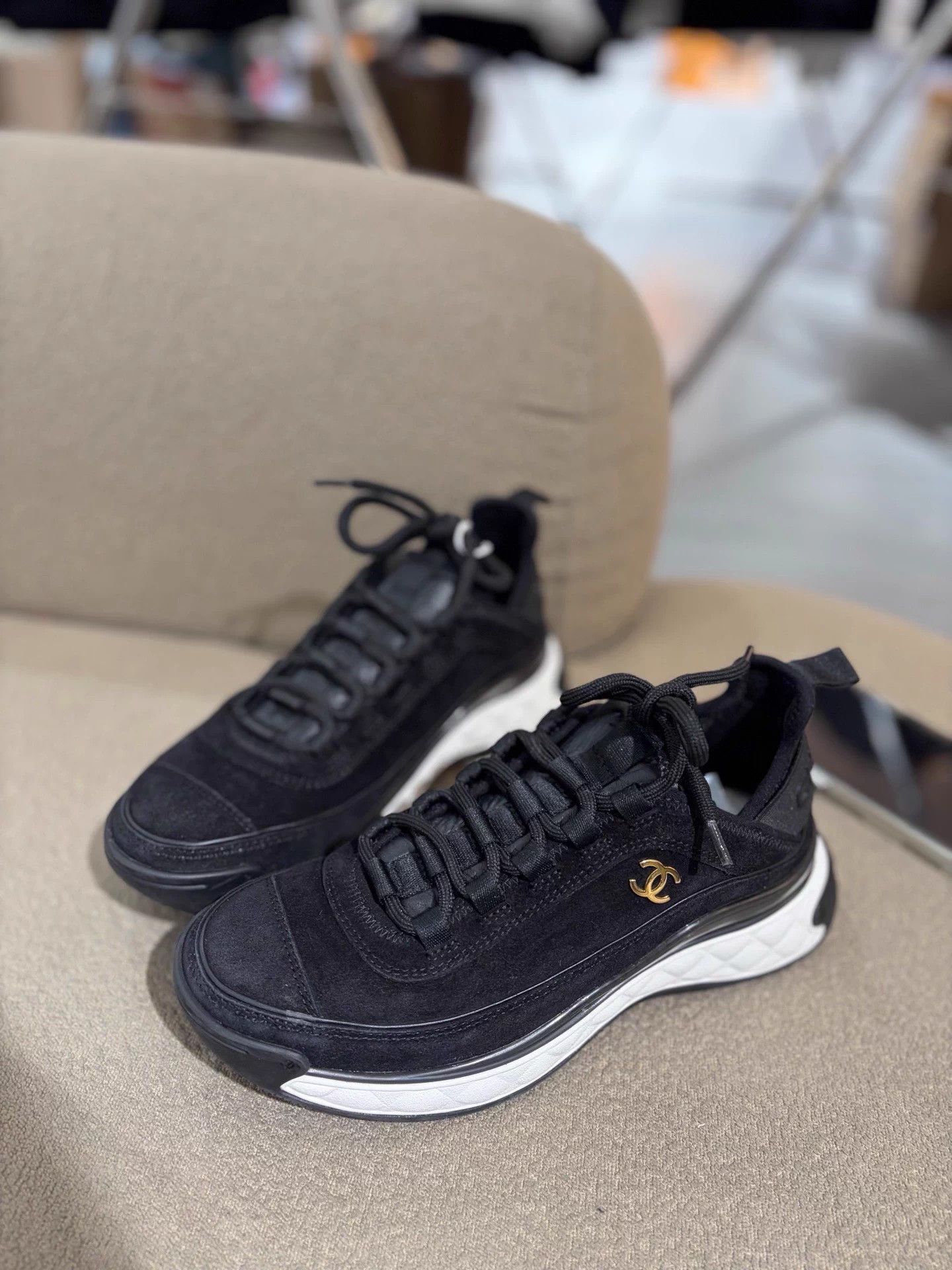 Chanel Chanel Black Warrior sneakers 99 new 36.5 Size US 5.5 / IT 35.5 - 3 Thumbnail