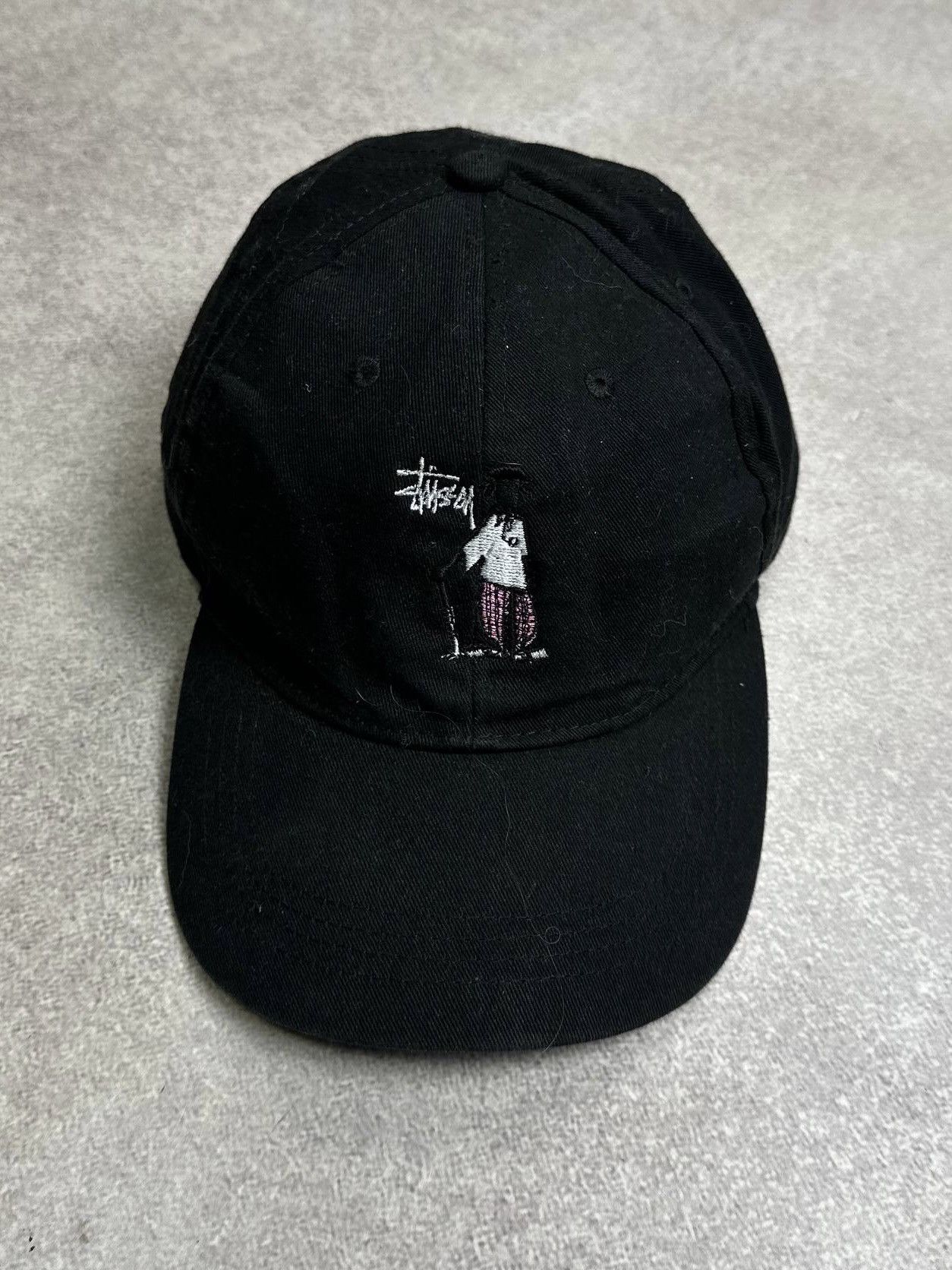 Stussy Vintage Stussy Shadow Man Black Cap Rare Size ONE SIZE - 2 Thumbnail