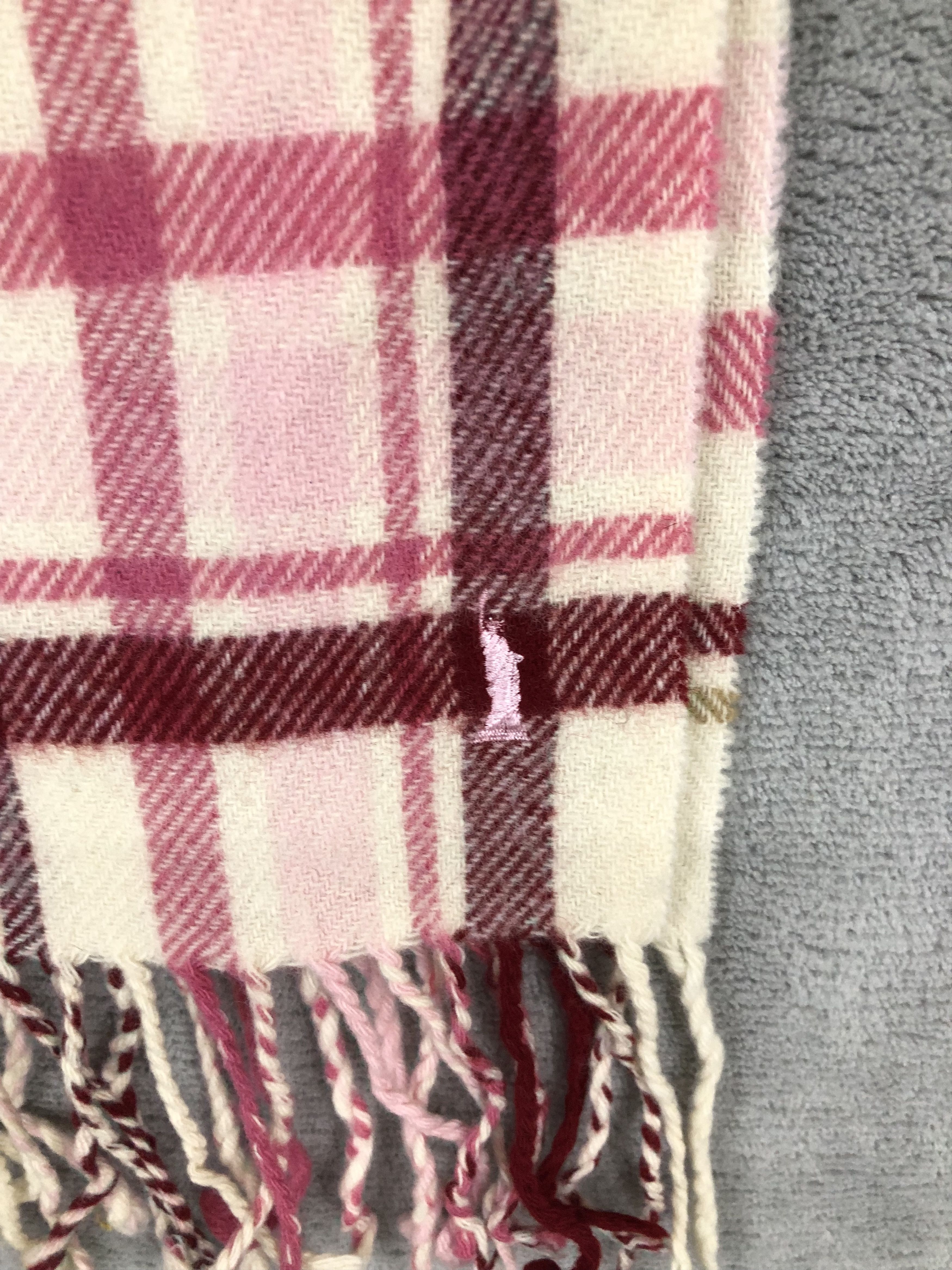 Japanese Brand East Boy Plaid Wool Scarf Muffler Neck Scarf Size ONE SIZE - 3 Thumbnail