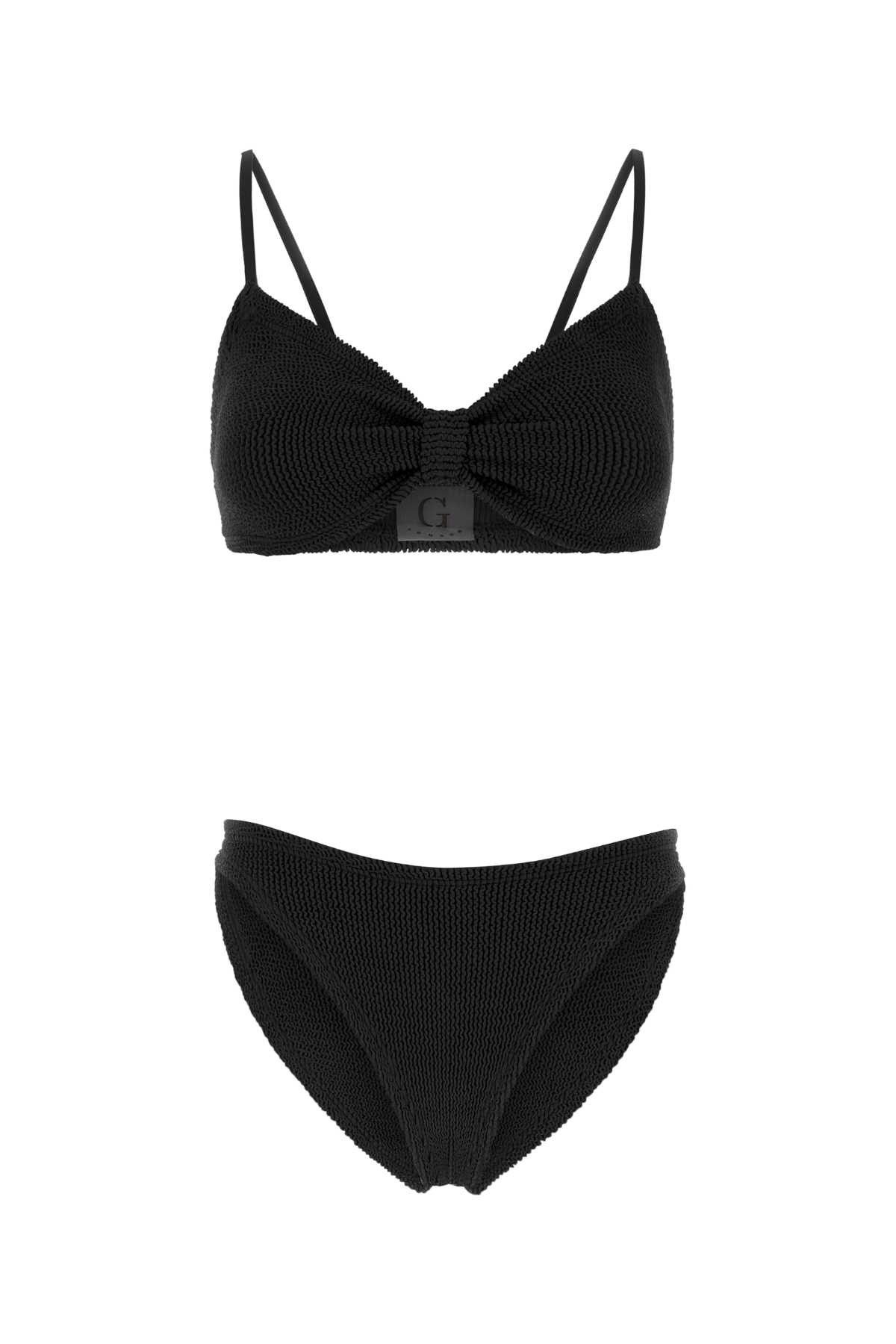 Hunza G Black Stretch Nylon Alicia Bikini Size M / US 6-8 / IT 42-44 - 1 Thumbnail