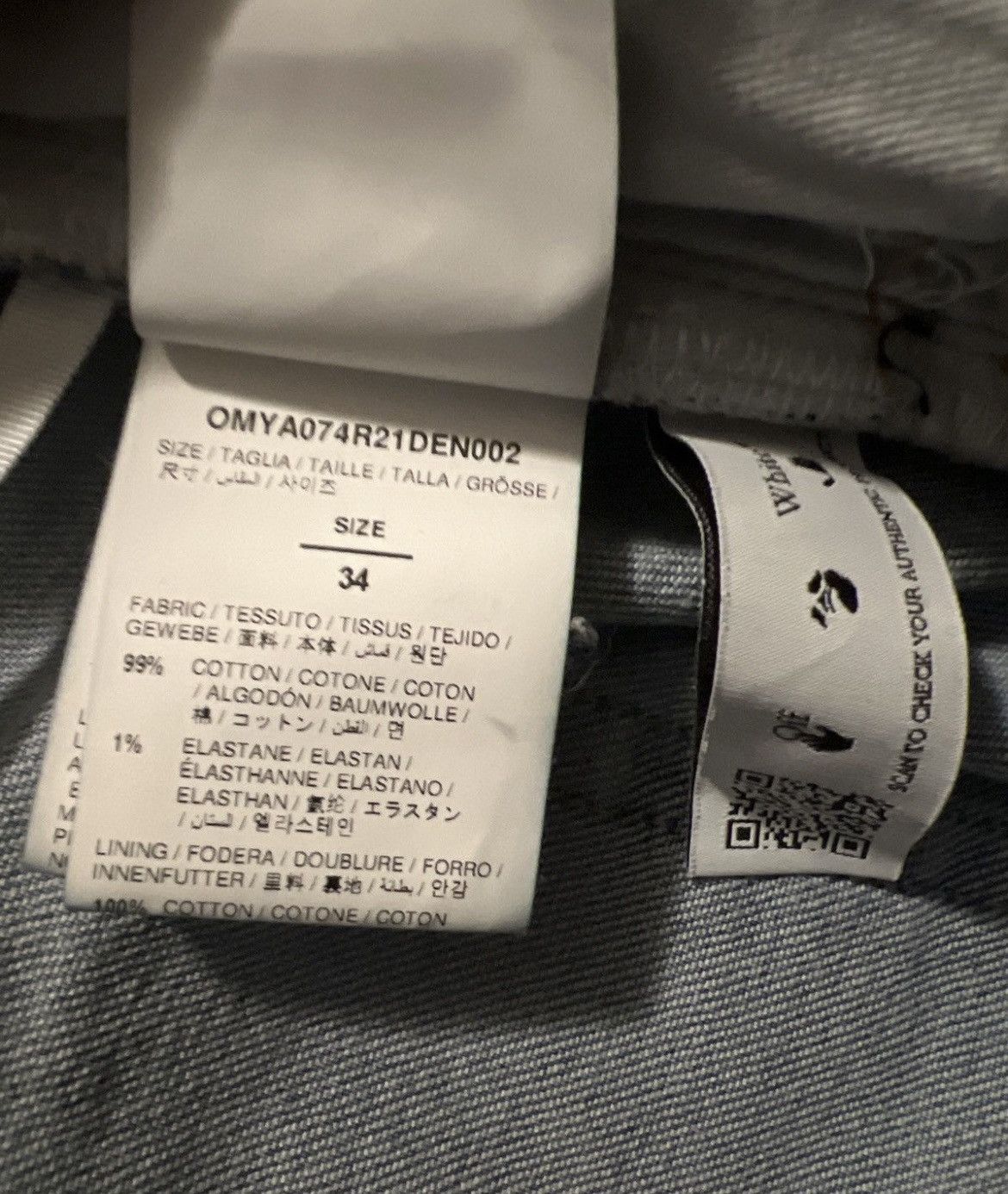 Off-White Off White Diag Pocket Jeans Size US 34 / EU 50 - 14 Thumbnail