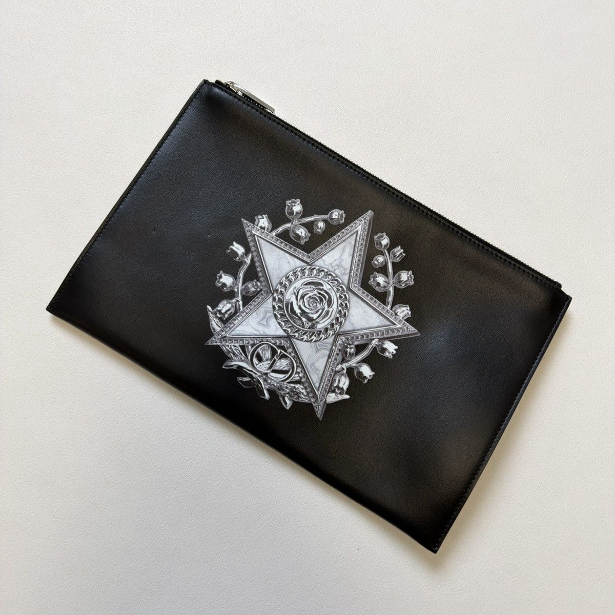 Dior A/W 22 Black Leather Show Invite Pouch Size ONE SIZE - 10 Thumbnail