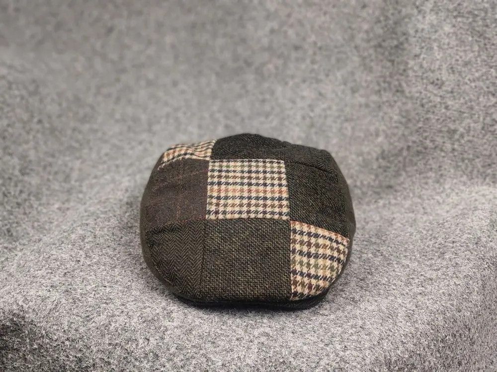Harris Tweed Vintage 90's Heritage Harris Tweed Patchwork flat cap hat Size ONE SIZE - 2 Thumbnail