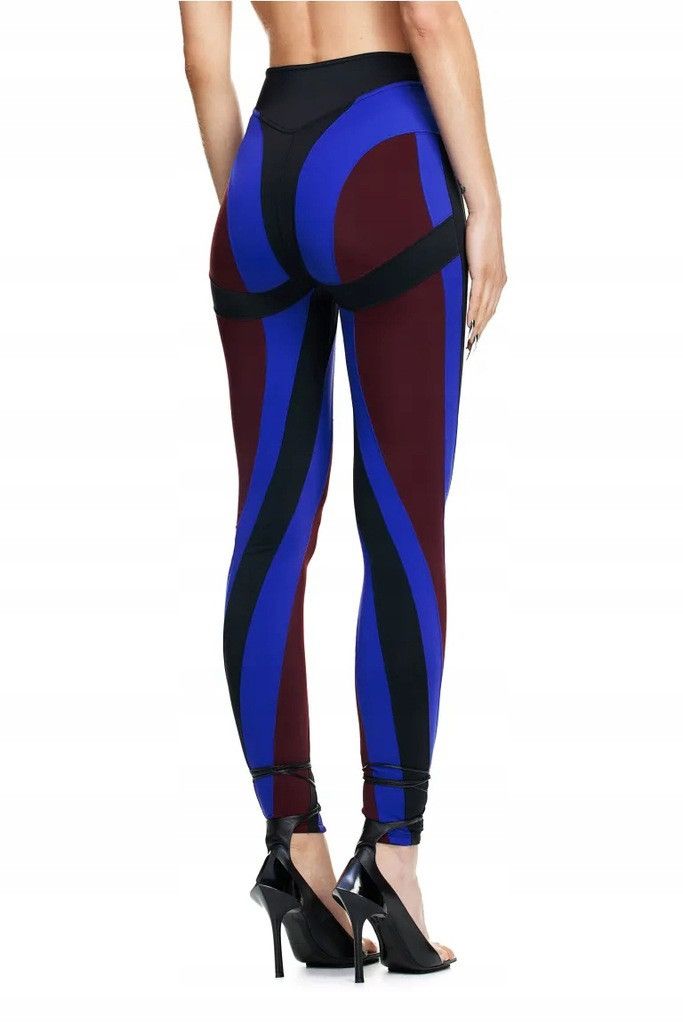 Mugler Mugler x H&M Spiral-Paneled Jersey Leggings Size 27" / US 4 / IT 40 - 2 Thumbnail