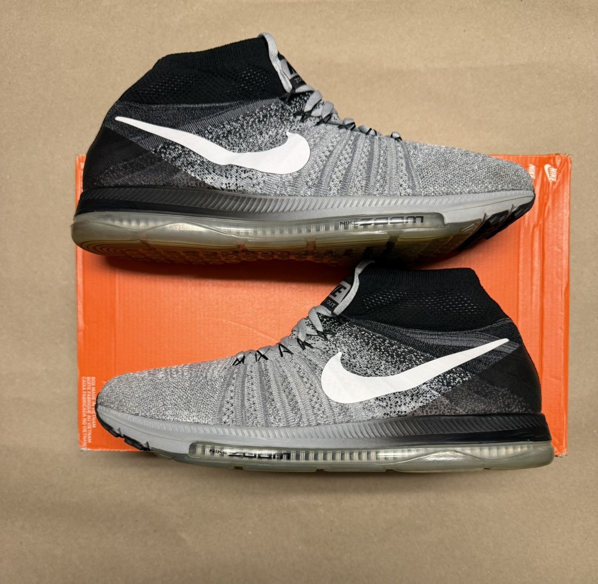 Nike Nike Zoom All Out Flyknit Oreo Mens size 14 running shoes! Size US 14 / EU 47 - 1 Thumbnail