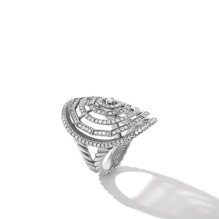 David Yurman o1s1wg111025 R16980D /Size 8 / Stax Ring in 18K in Silver Size ONE SIZE - 2 Thumbnail