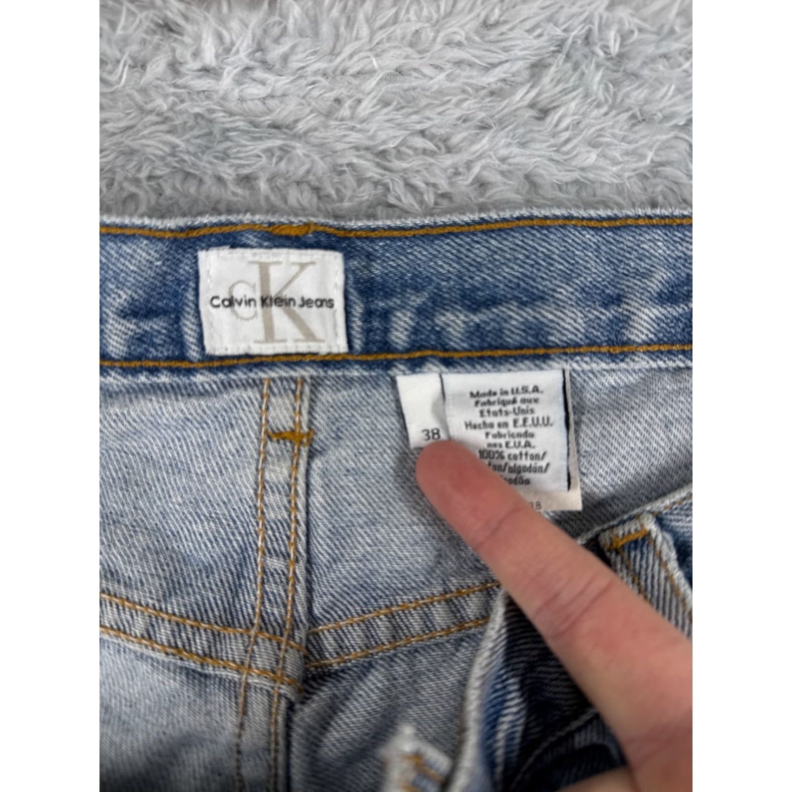 Calvin Klein Calvin Klein Jeans Adult 38 Blue Denim Cotton Straight Leg 36x31 Size US 38 / EU 54 - 6 Thumbnail