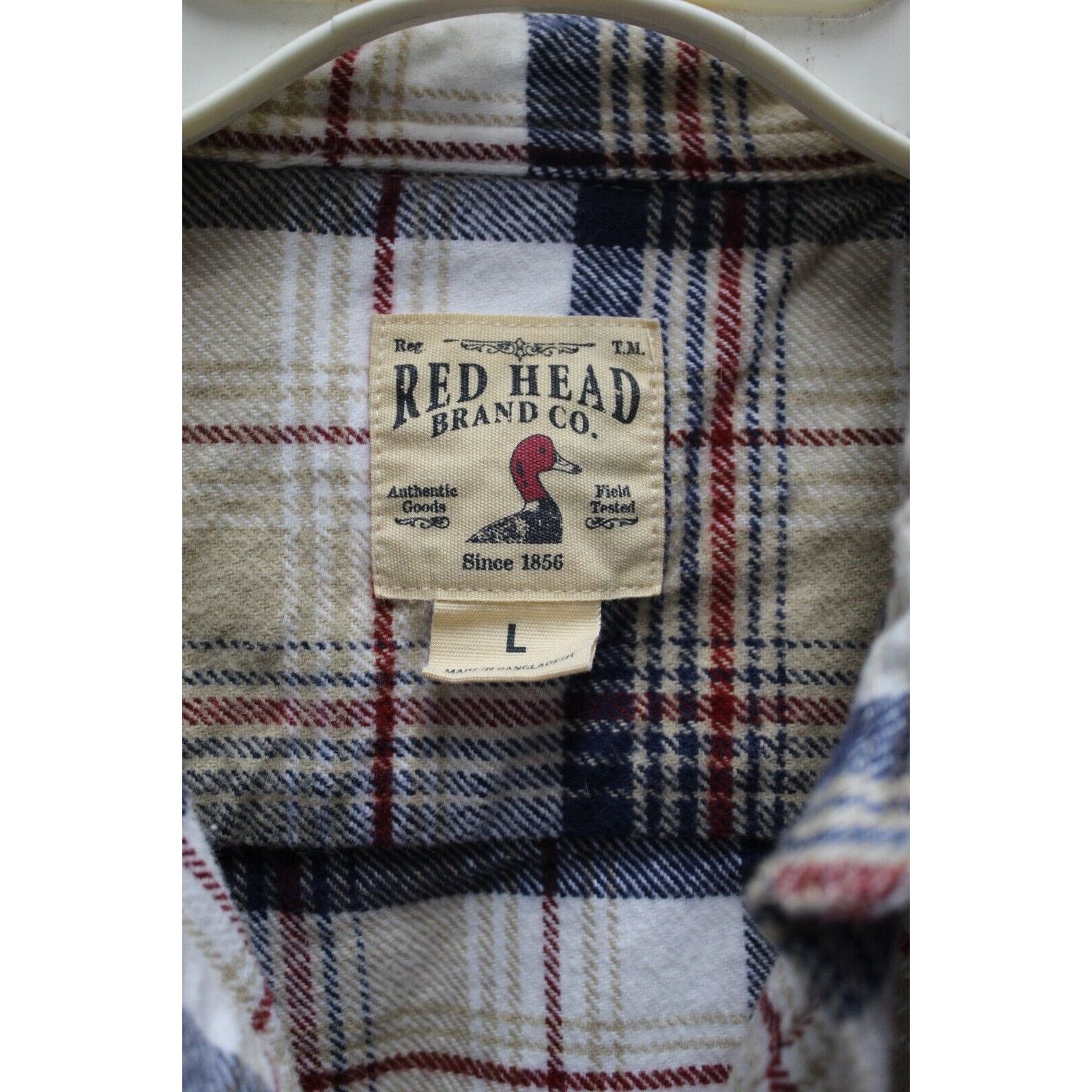 Redhead Red Head Long Sleeve Flannel Shirt L 100% Cotton Brown/Red Size US L / EU 52-54 / 3 - 4 Thumbnail