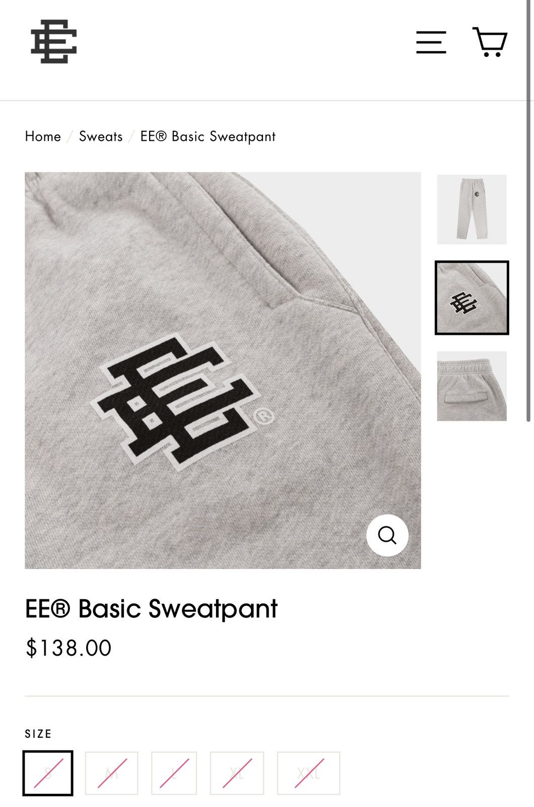 Eric Emanuel NEW Eric Emanuel Basic Sweatpants Gray Large Size US 34 / EU 50 - 8 Thumbnail